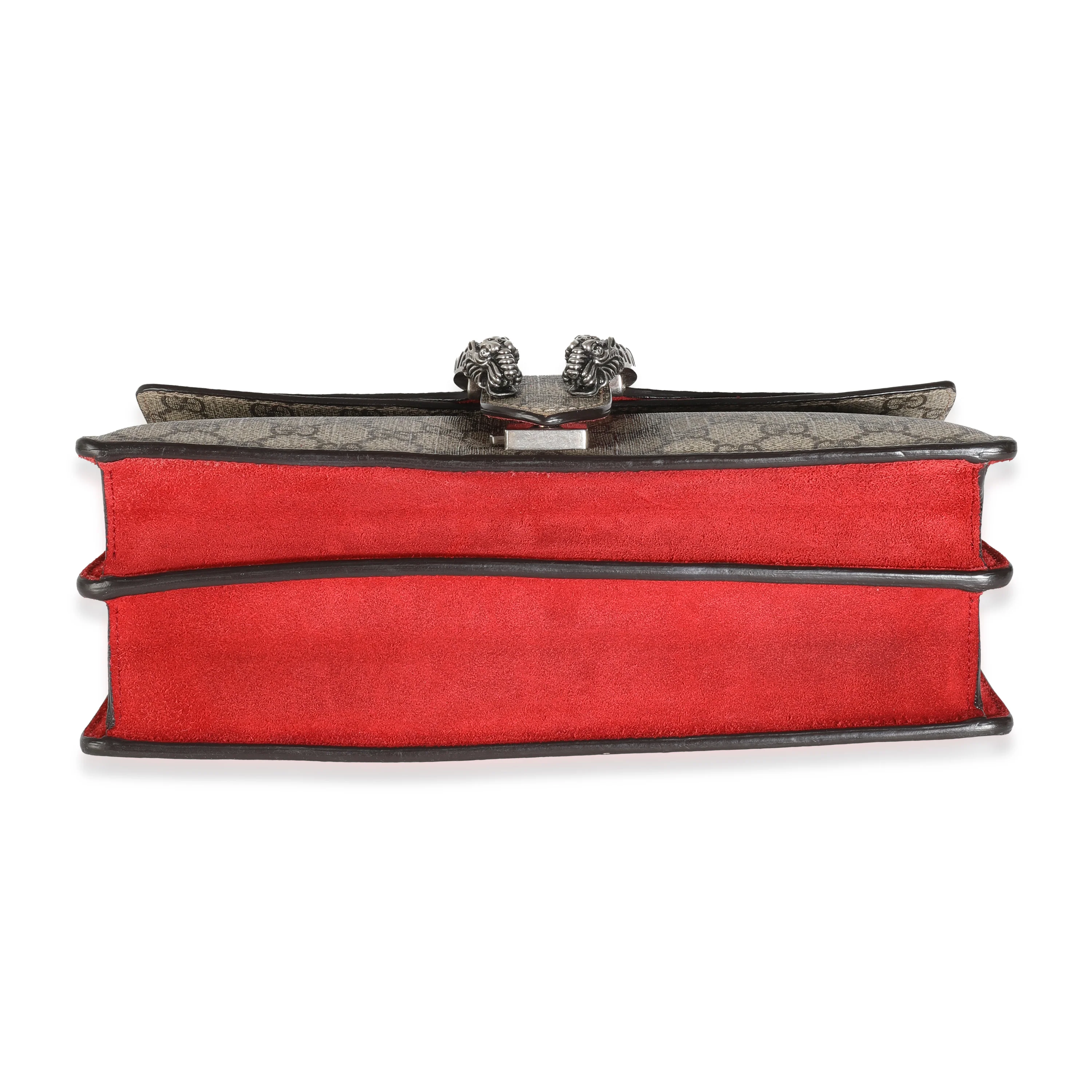 Red Suede Beige GG Supreme Canvas Small Dionysus - Image 5