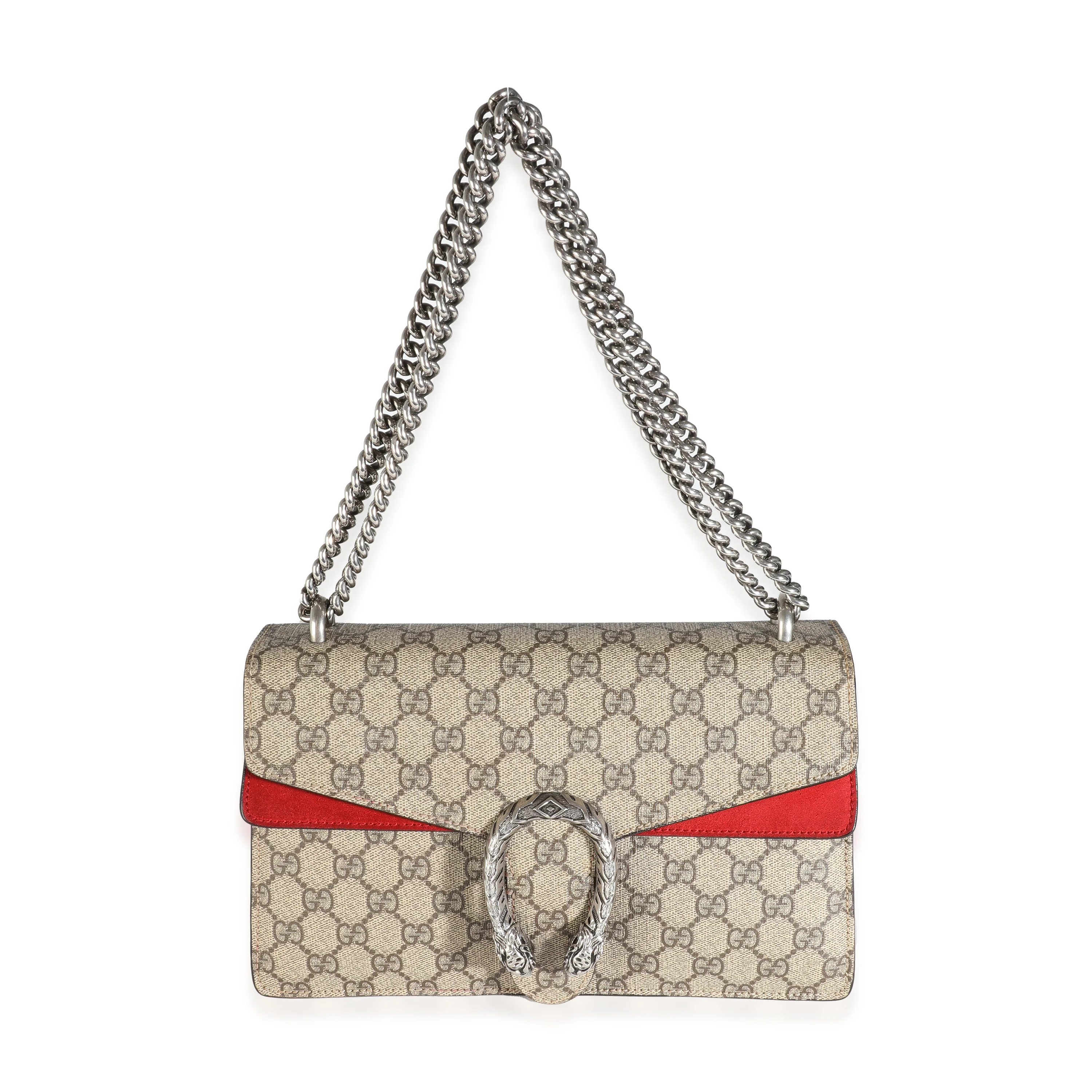 Red Suede Beige GG Supreme Canvas Small Dionysus - Image 8