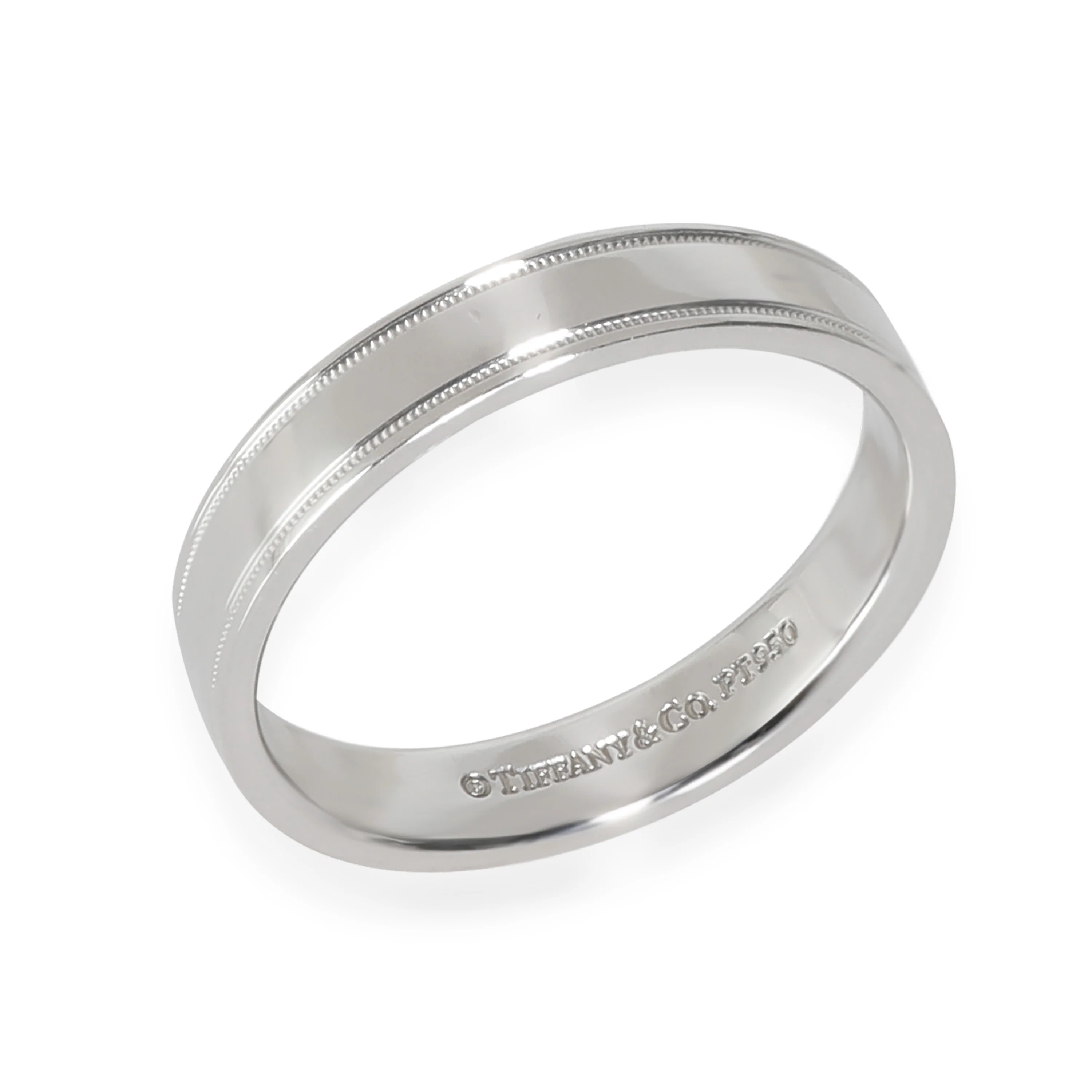 Together Double Milgrain Wedding Band in Platinum - Image 2