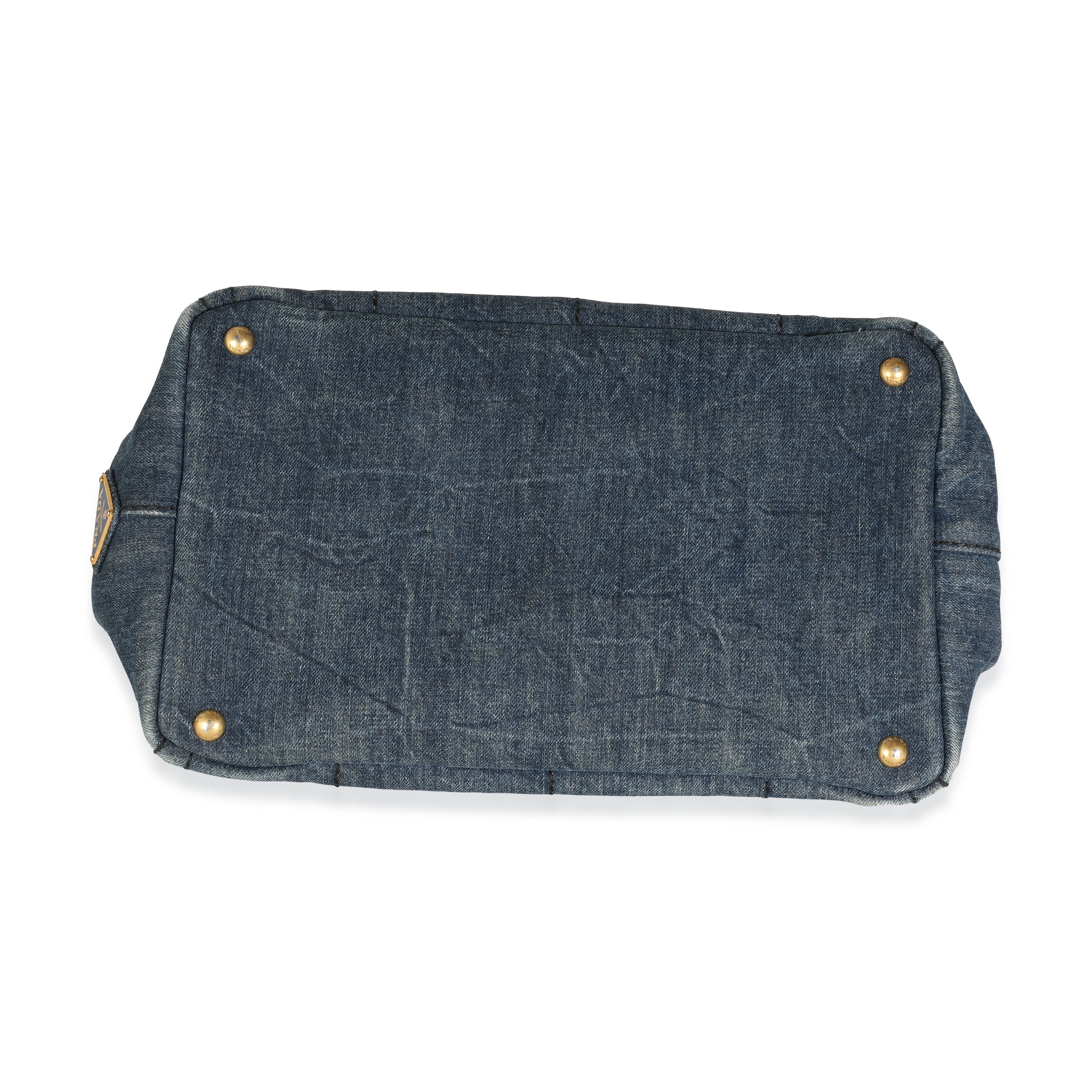 Blue Denim Medium Canapa Tote - Image 5
