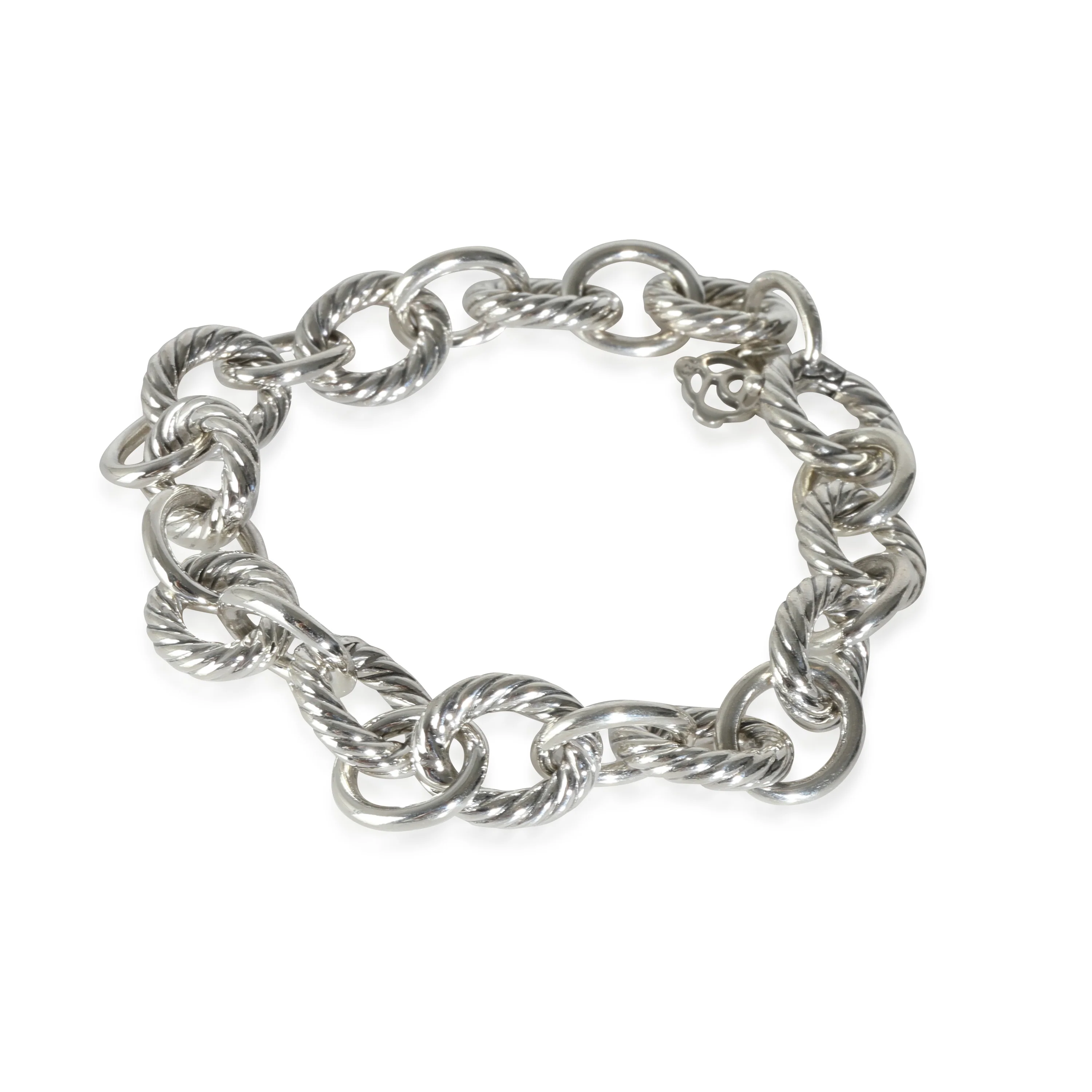 Sterling Silver Oval Link Bracelet, 12mm - Image 2