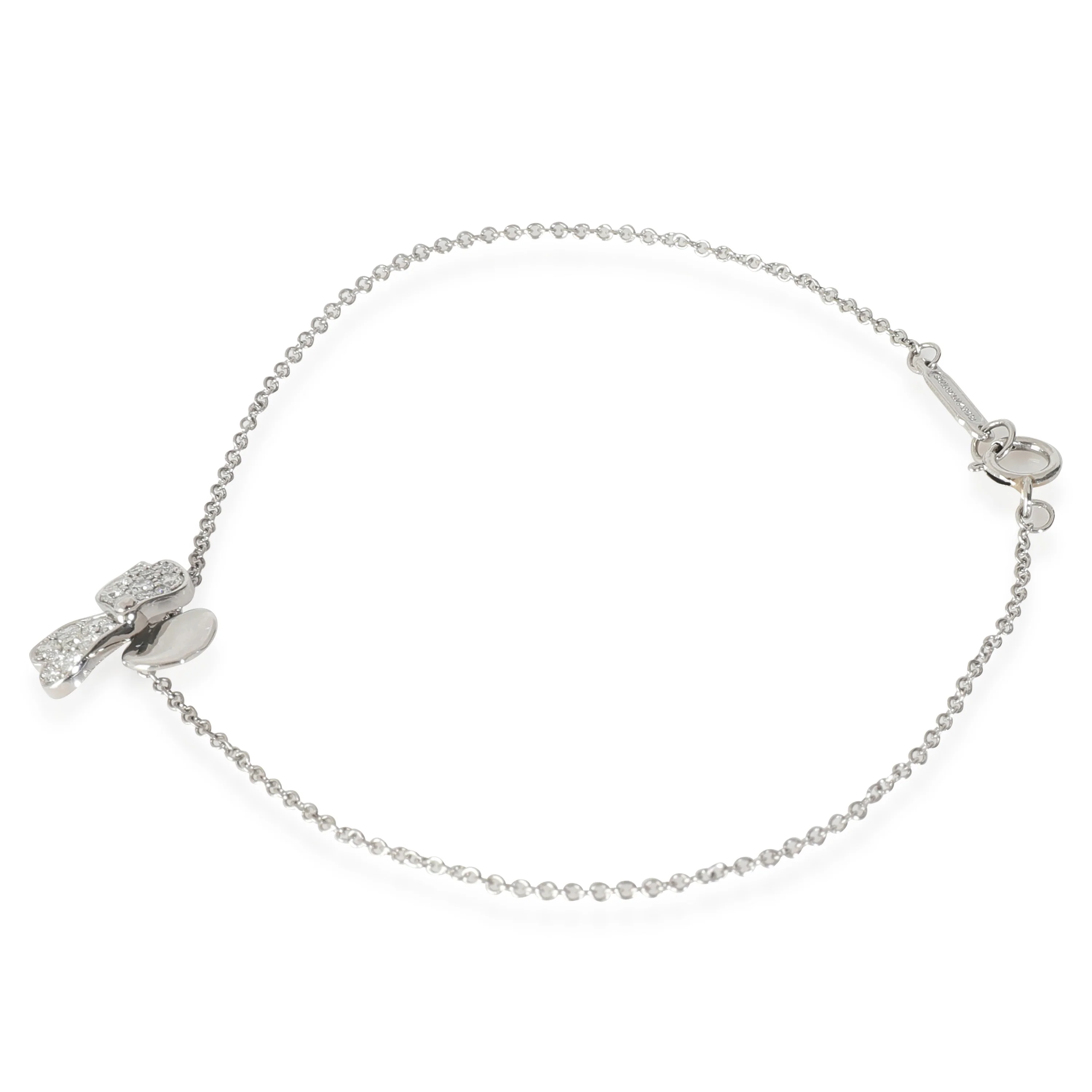 Paper Flowers Bracelet with Diamonds in Platinum 0.17 CTW - Image 2