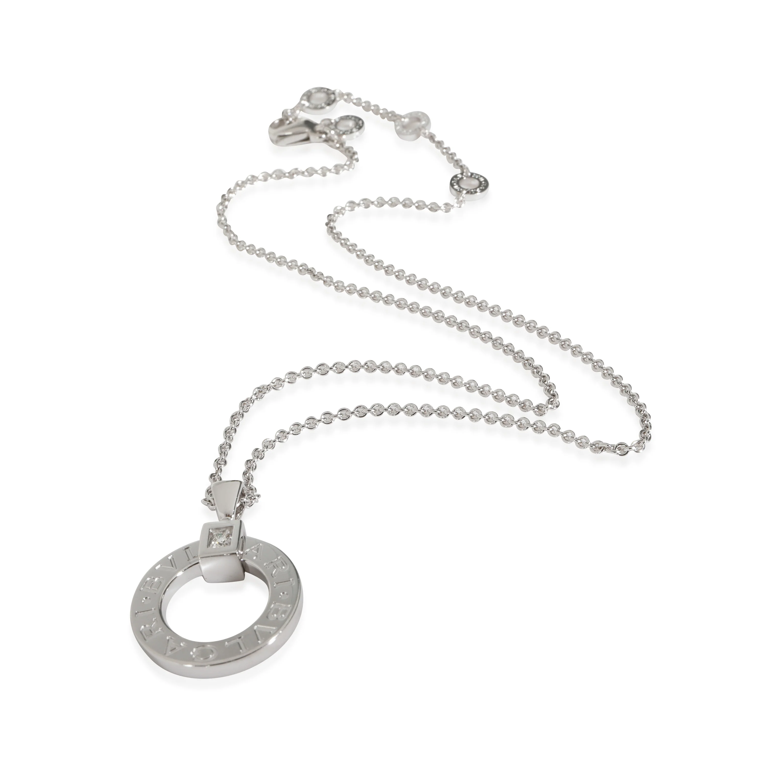Bvlgari Bvlgari Pendant in 18k White Gold 0.07 CTW - Image 2
