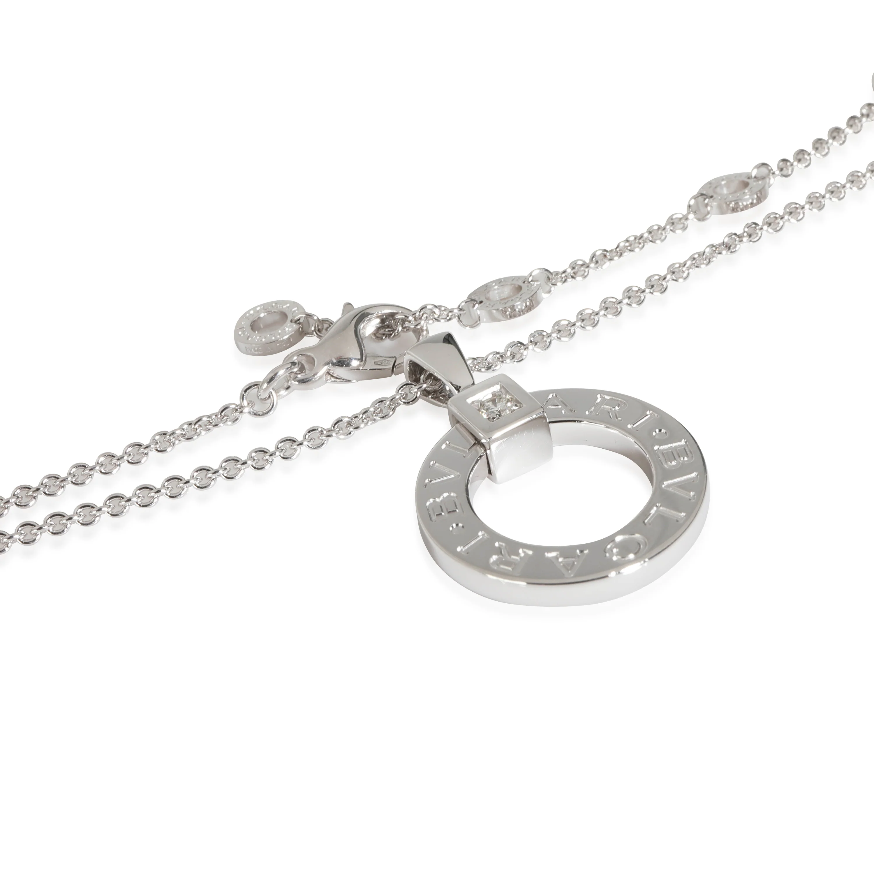 Bvlgari Bvlgari Pendant in 18k White Gold 0.07 CTW - Image 3