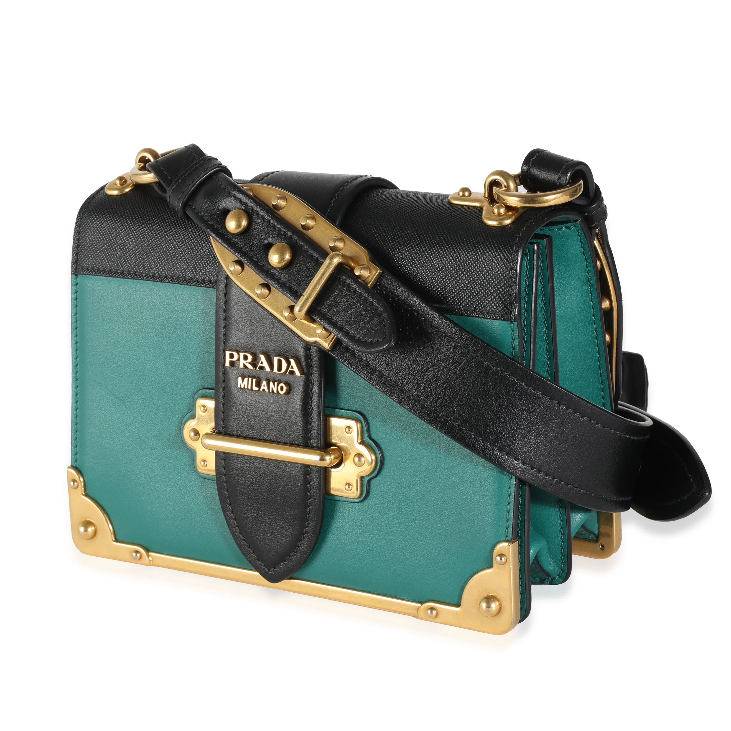 Black Saffiano Green City Calf Cahier Bag - Image 2