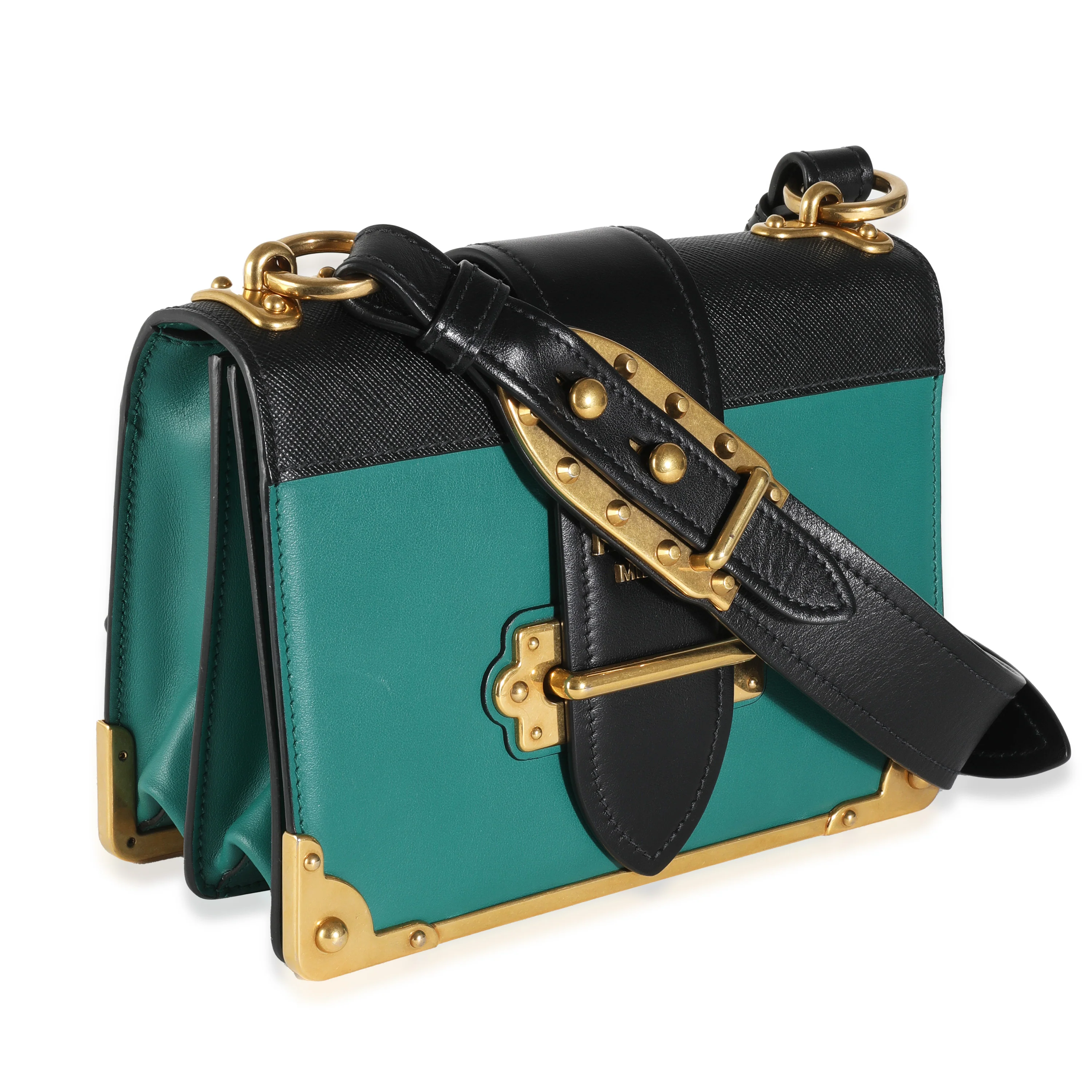 Black Saffiano Green City Calf Cahier Bag - Image 3