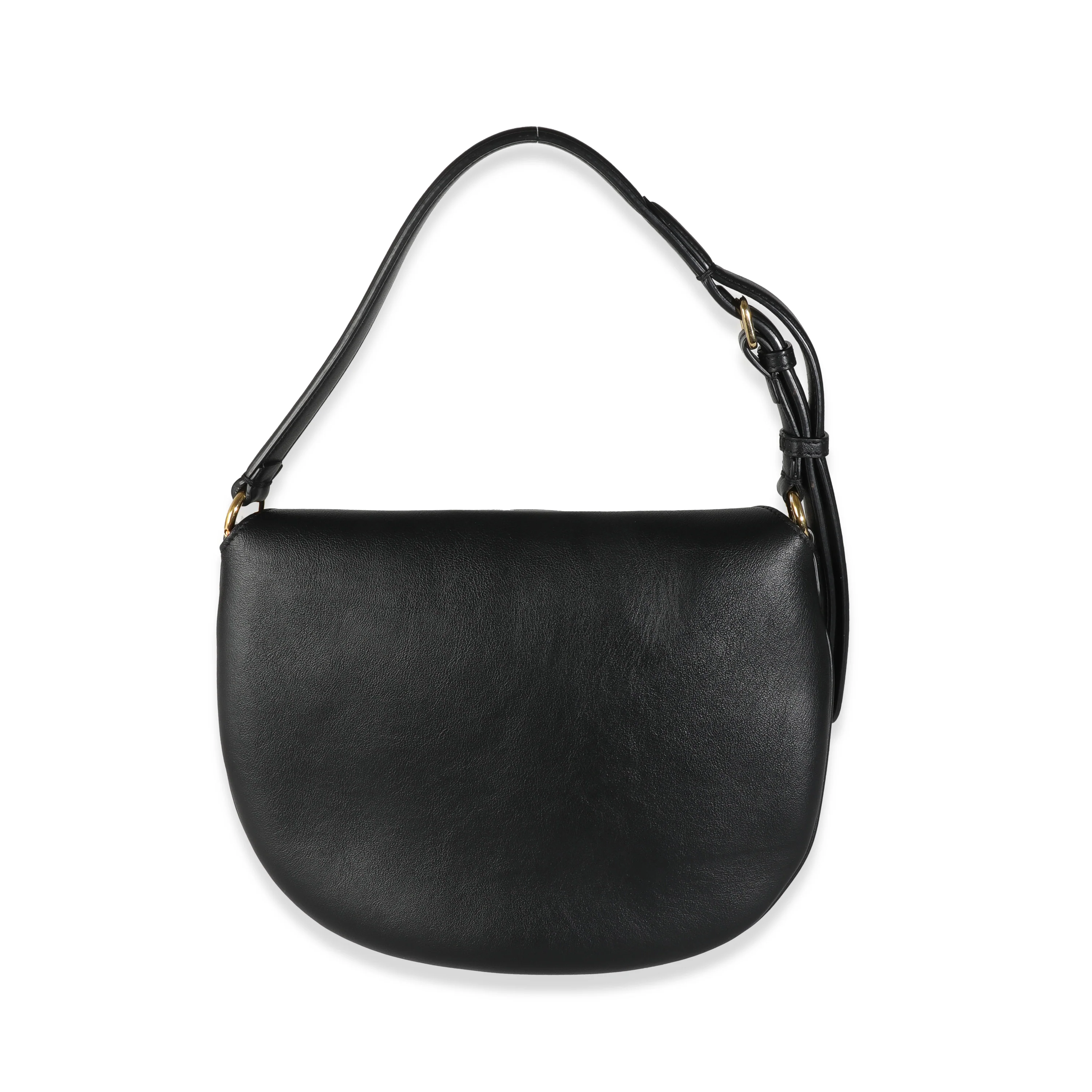 Black Calfskin Small Croissant Hobo - Image 4