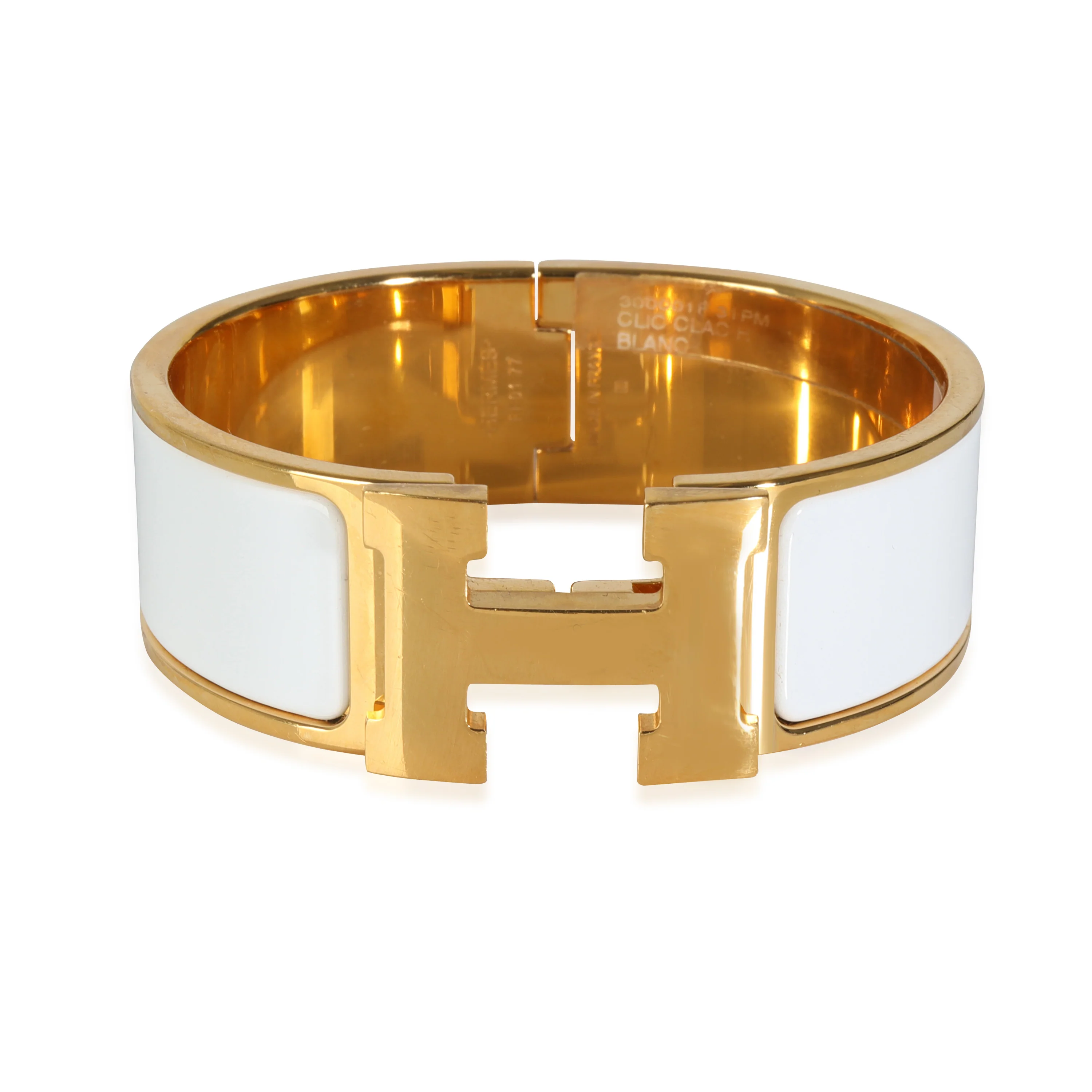 Hermes Clic Clac Bracelet In Blanco, PM