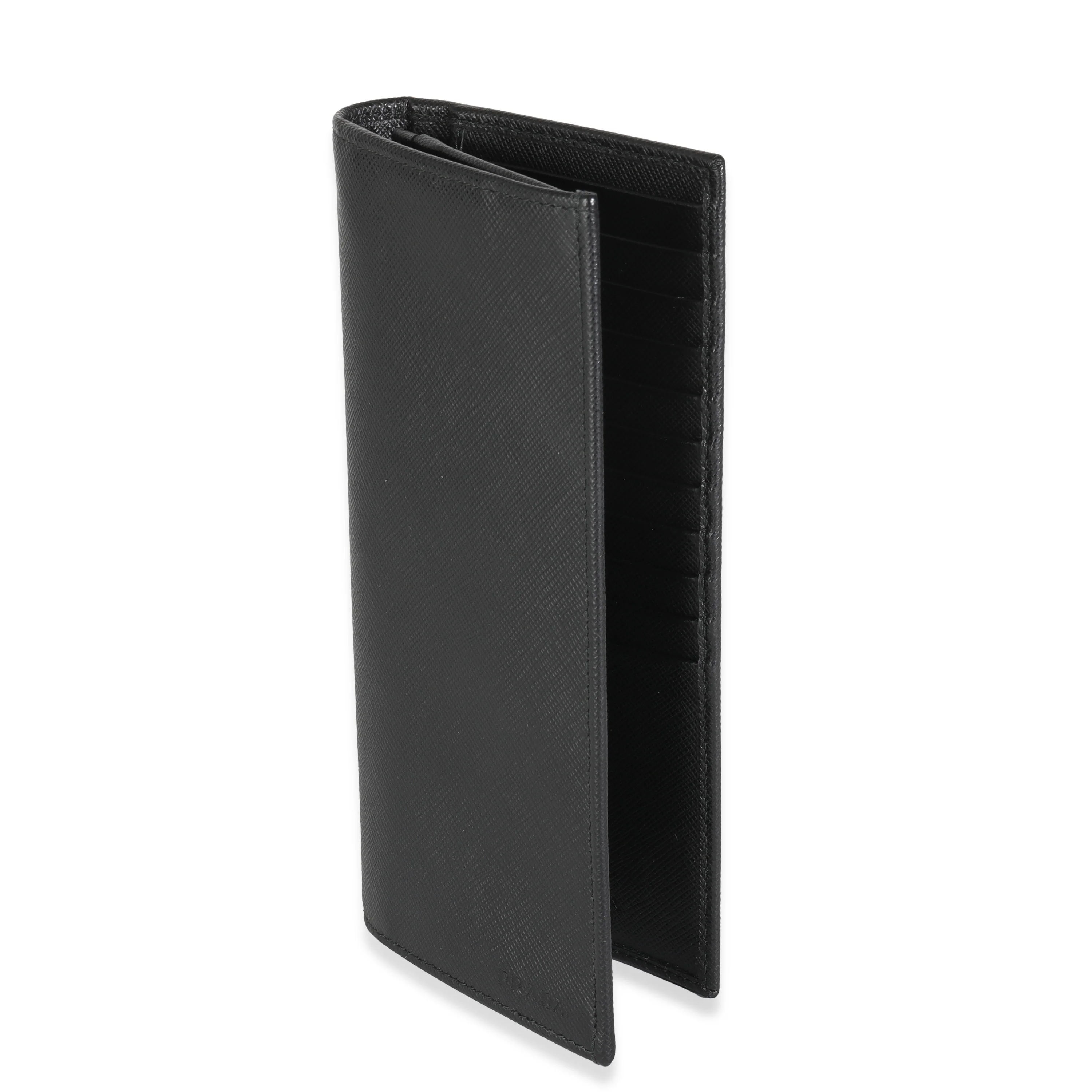 Black Saffiano Long Flap Wallet - Image 2