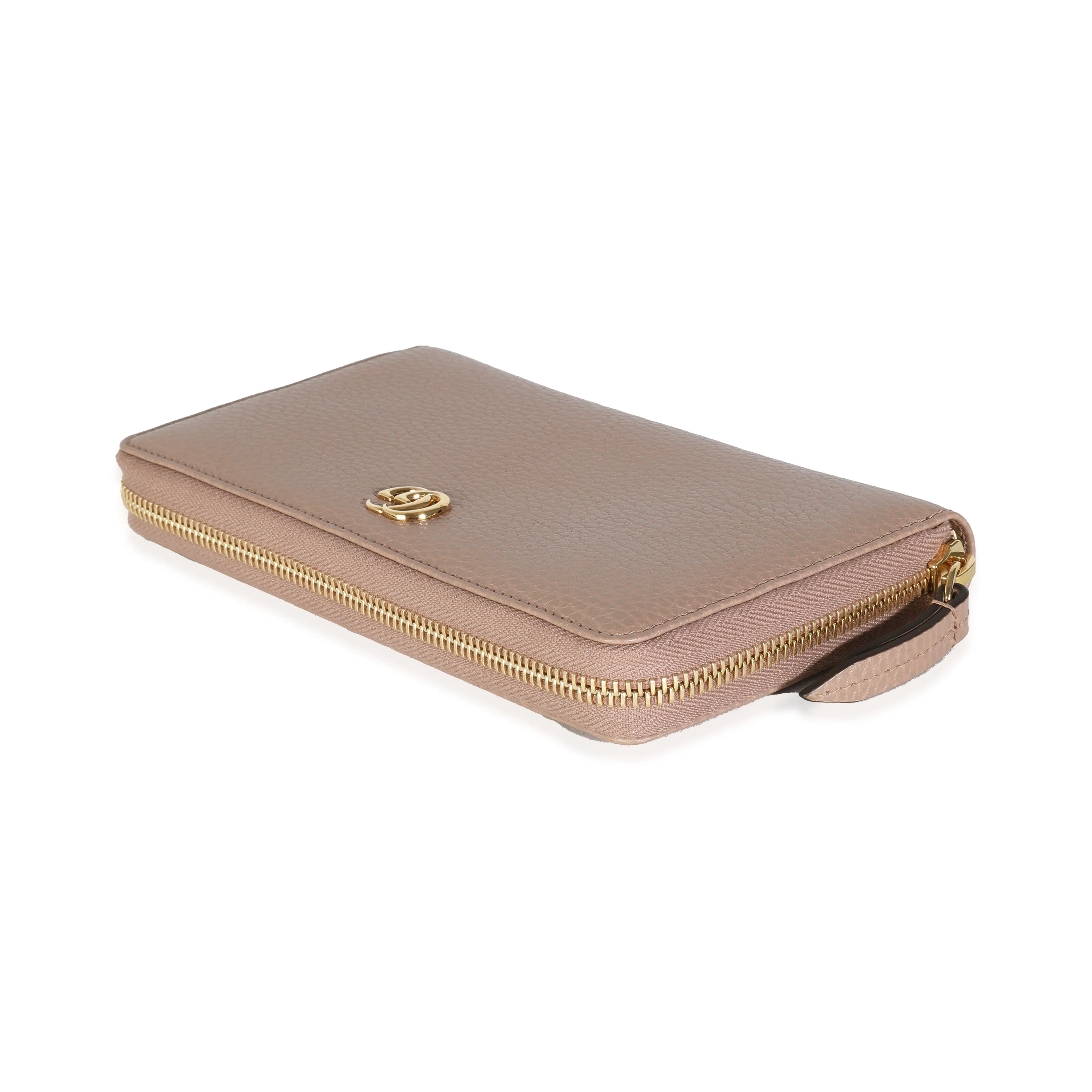 Pink Calfskin GG Marmont Zip Around Wallet - Image 7