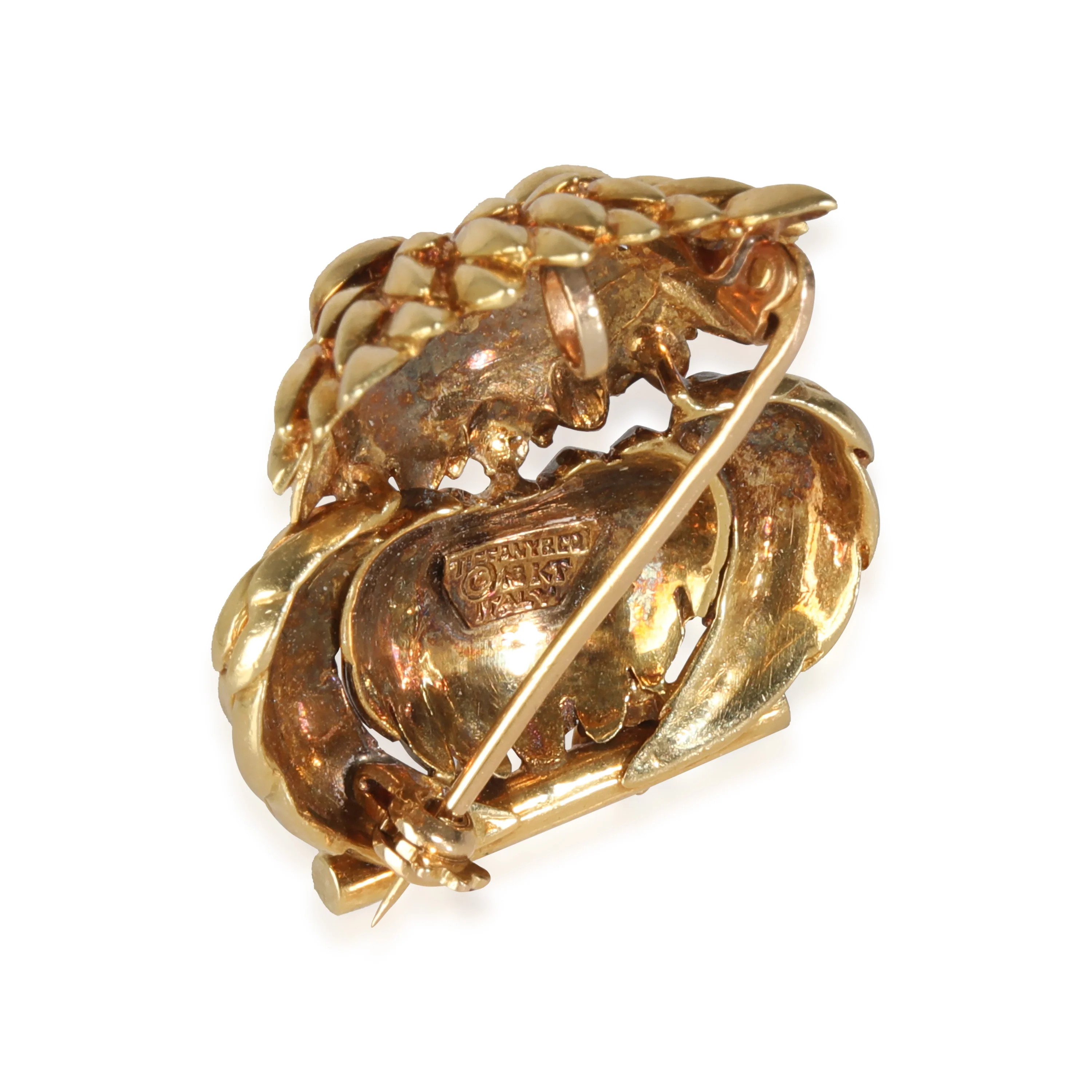 Tiffany Vintage Owl Brooch With Ruby Eyes - Image 3