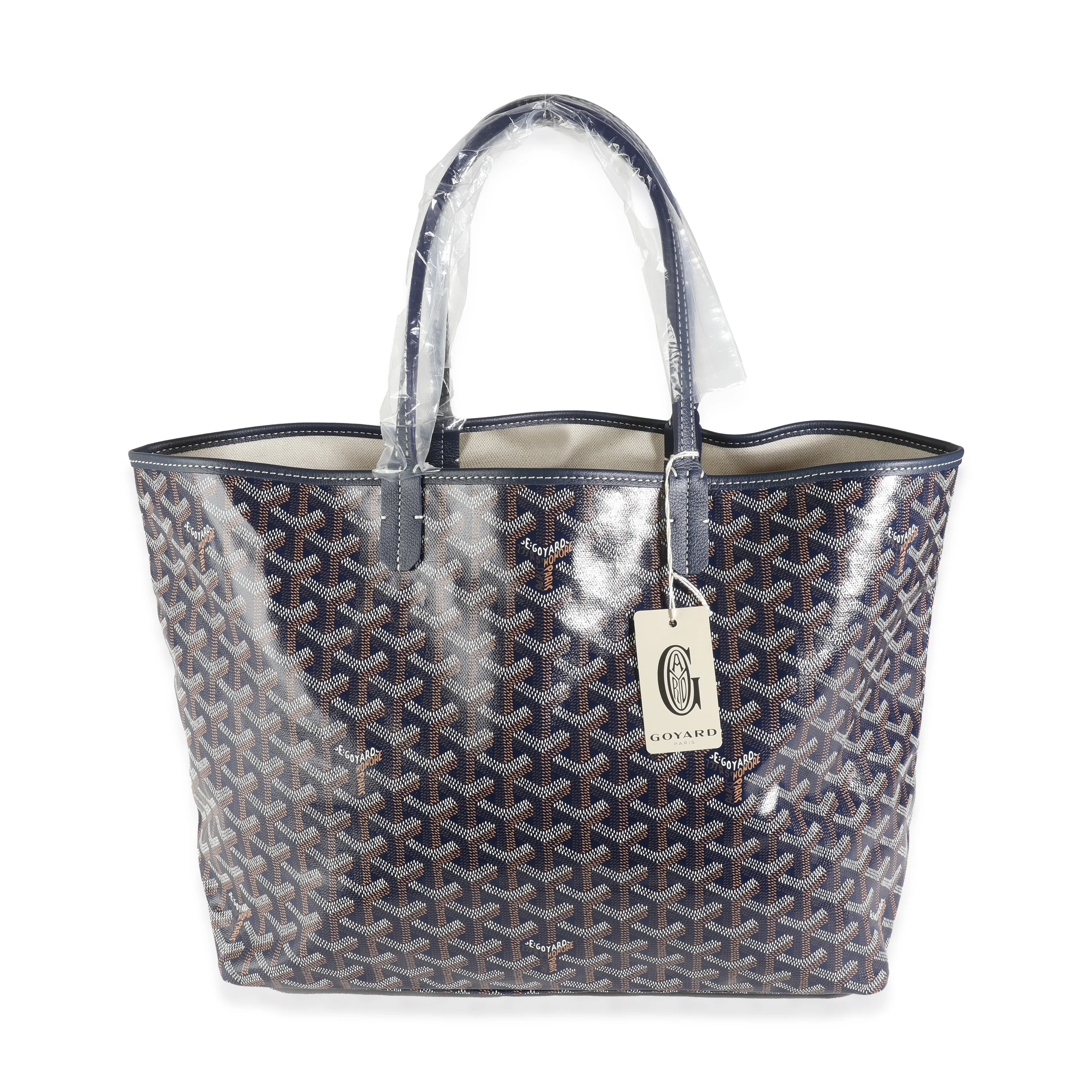 Navy Goyardine Canvas Saint Louis PM - Image 4