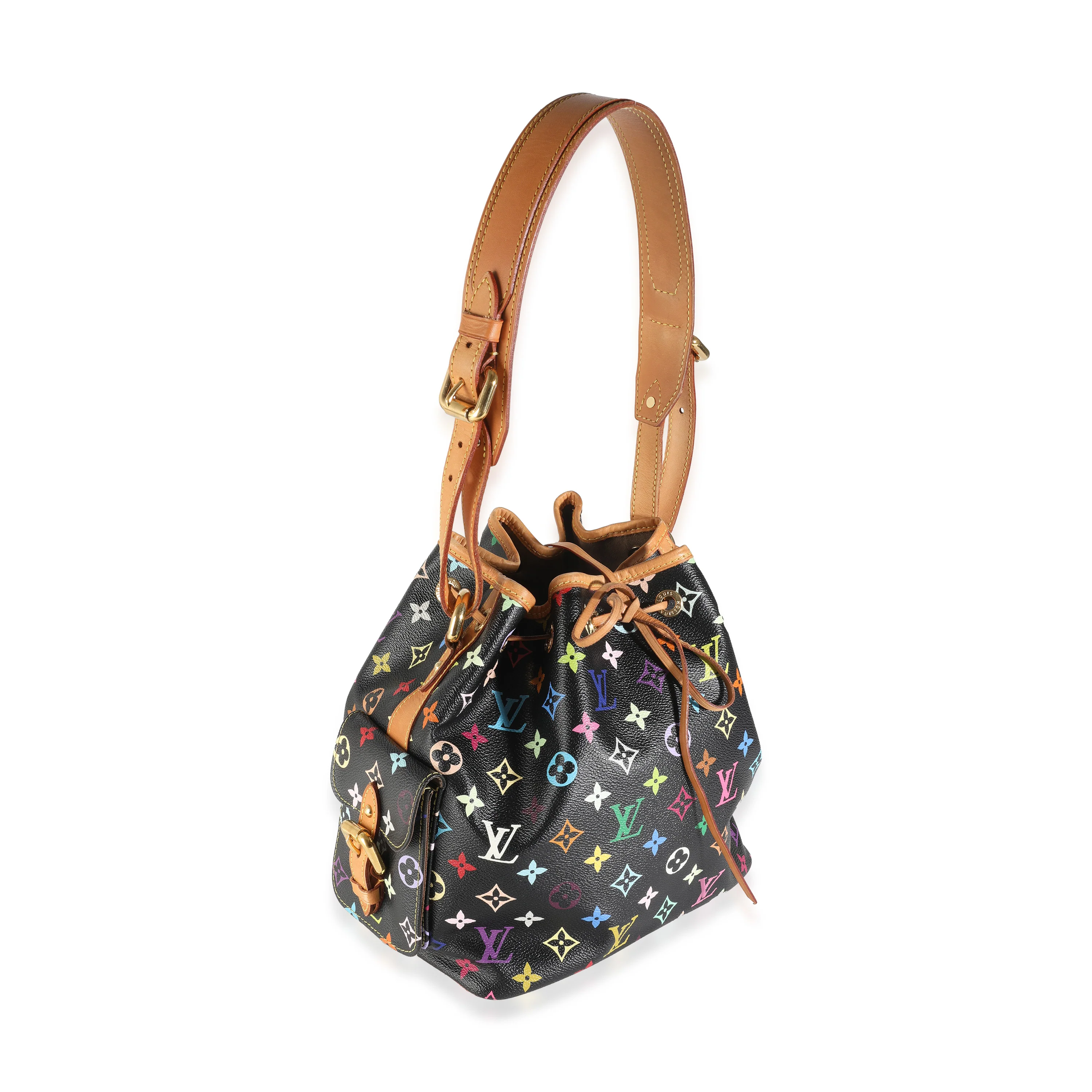 x Takashi Murakami Black Monogram Multicolore Canvas Petit Noe - Image 3