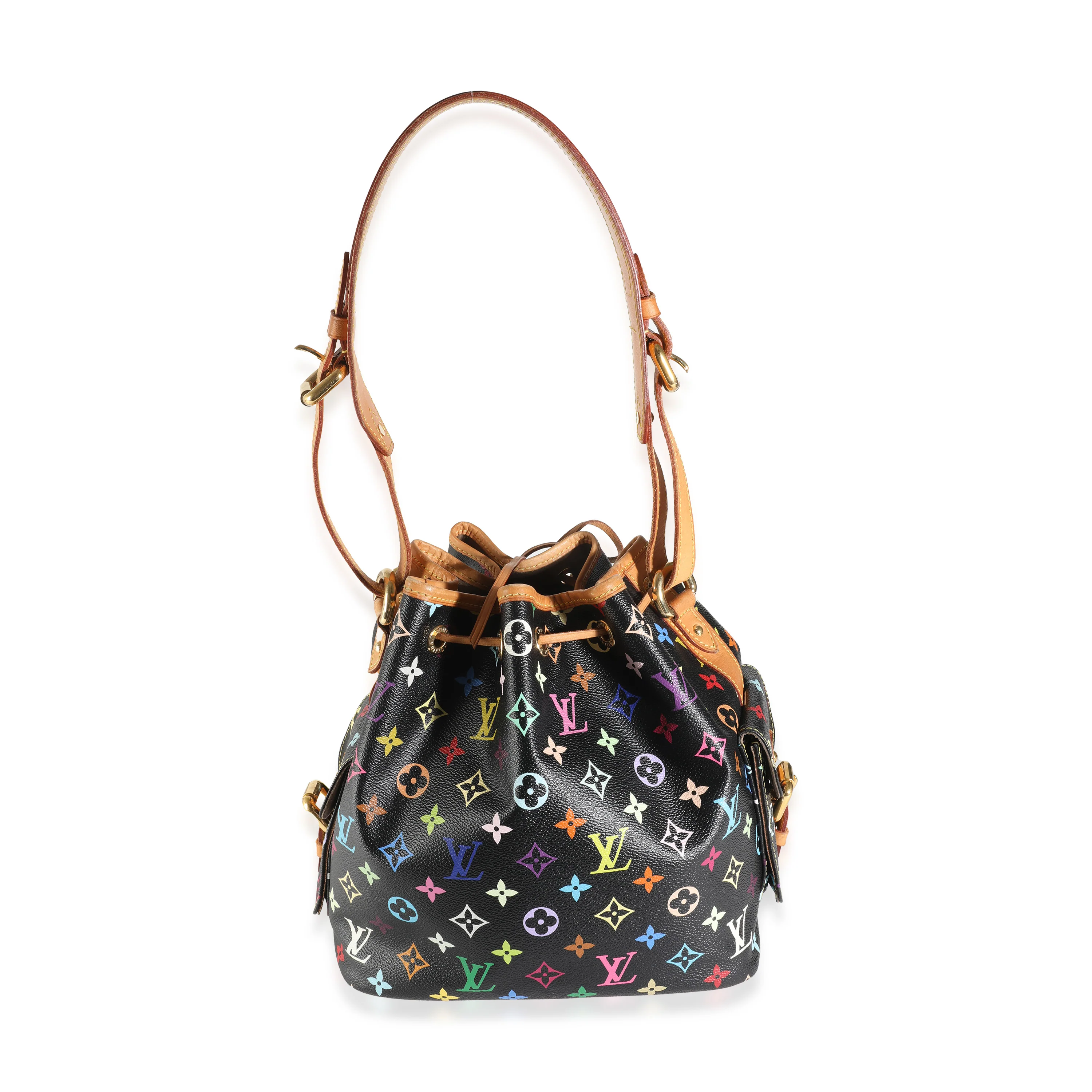 x Takashi Murakami Black Monogram Multicolore Canvas Petit Noe - Image 4