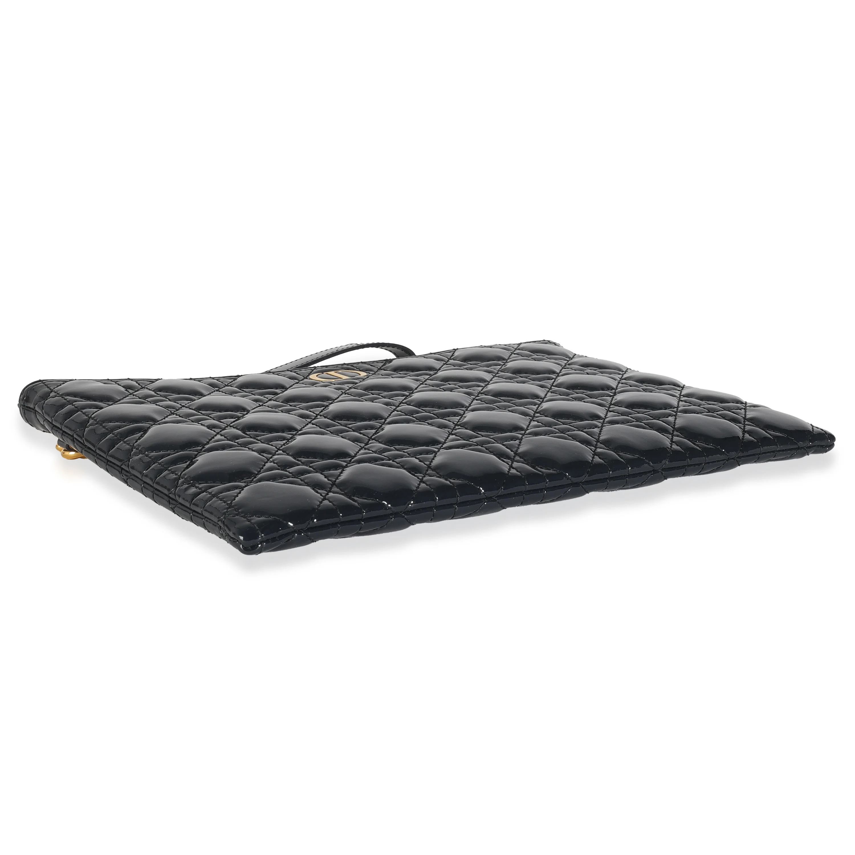 Navy Patent Cannage Caro Pouch - Image 6