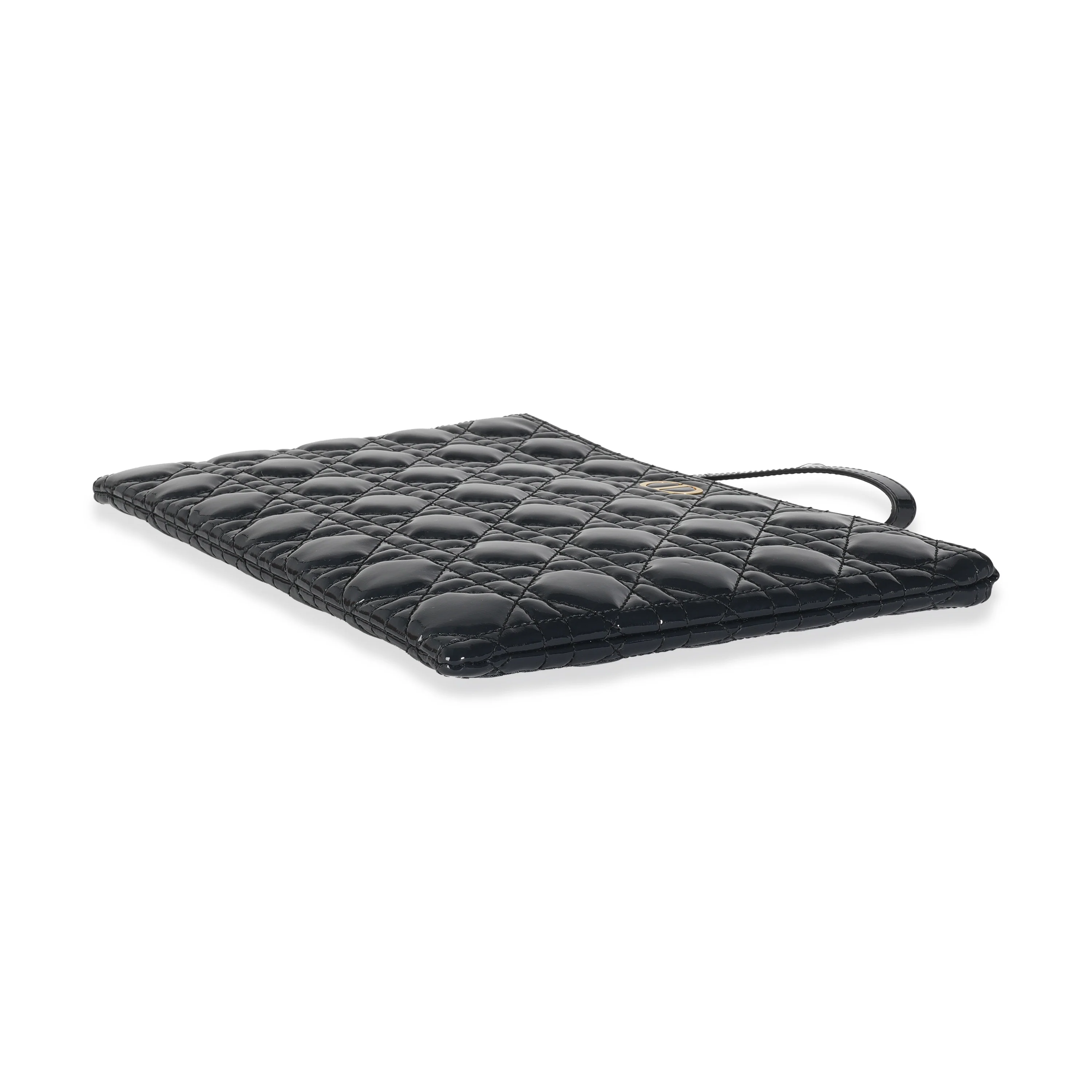 Navy Patent Cannage Caro Pouch - Image 7