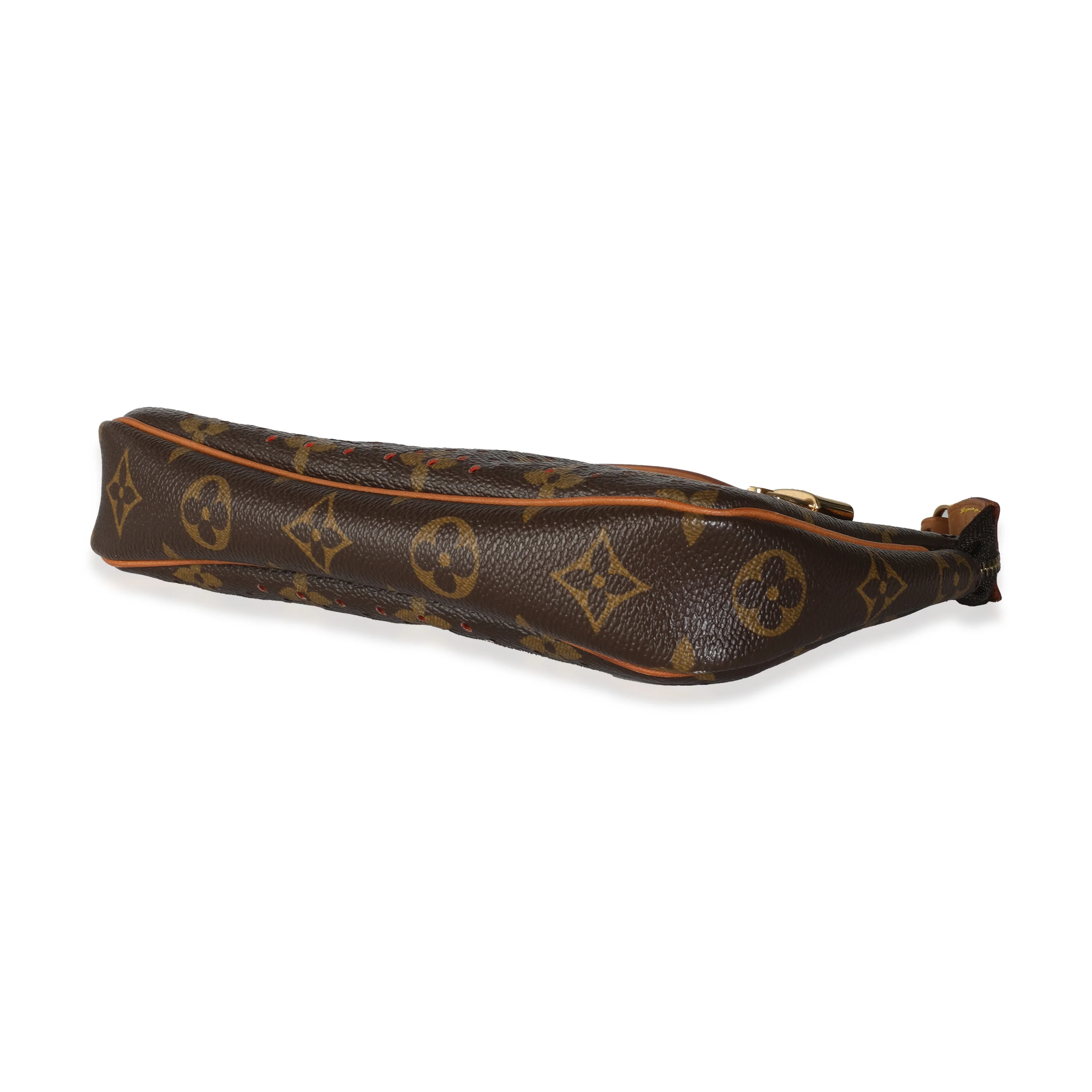 Orange Perforated Monogram Canvas Pochette Accessoires - Image 7