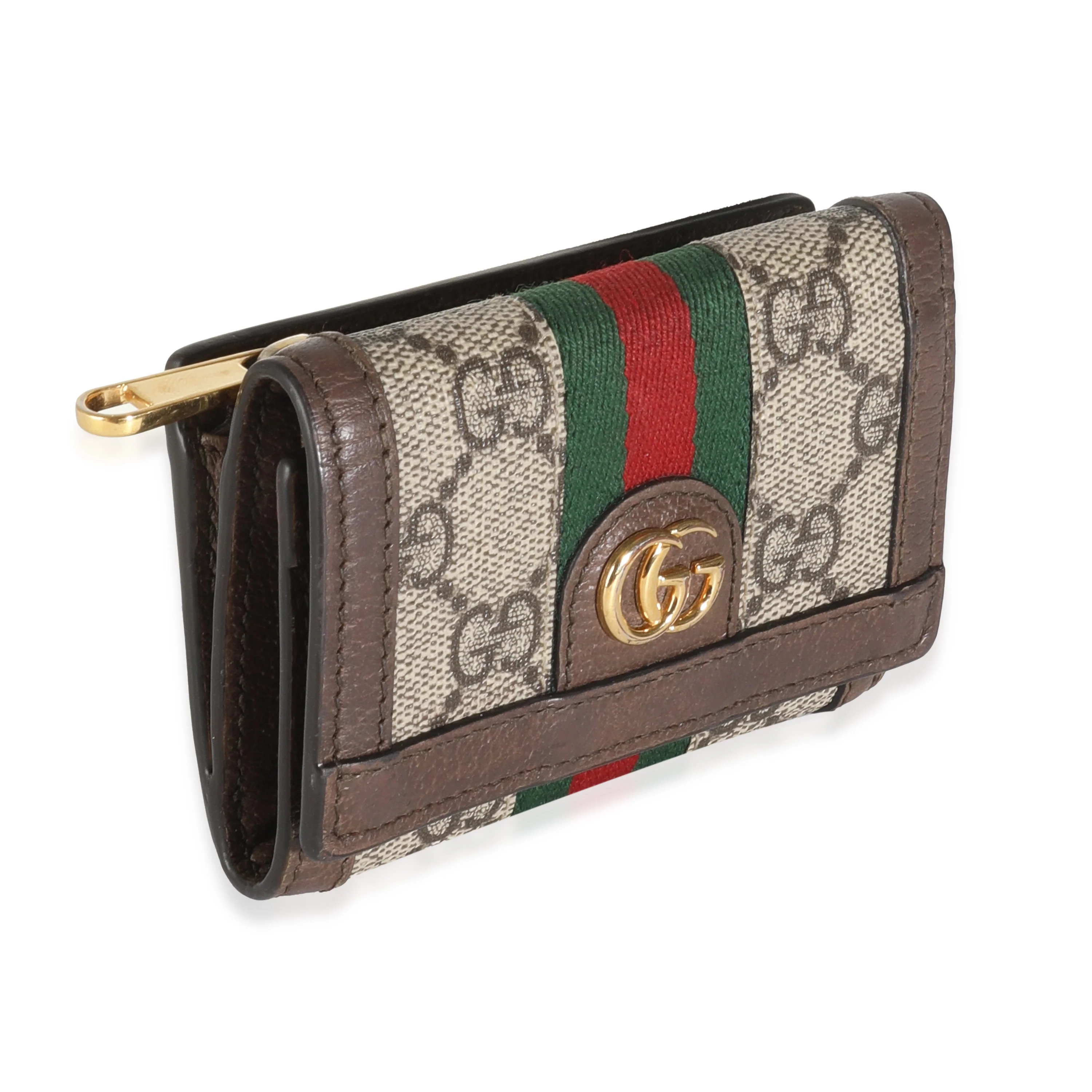 Beige GG Supreme Canvas Ophidia Trifold Wallet - Image 3