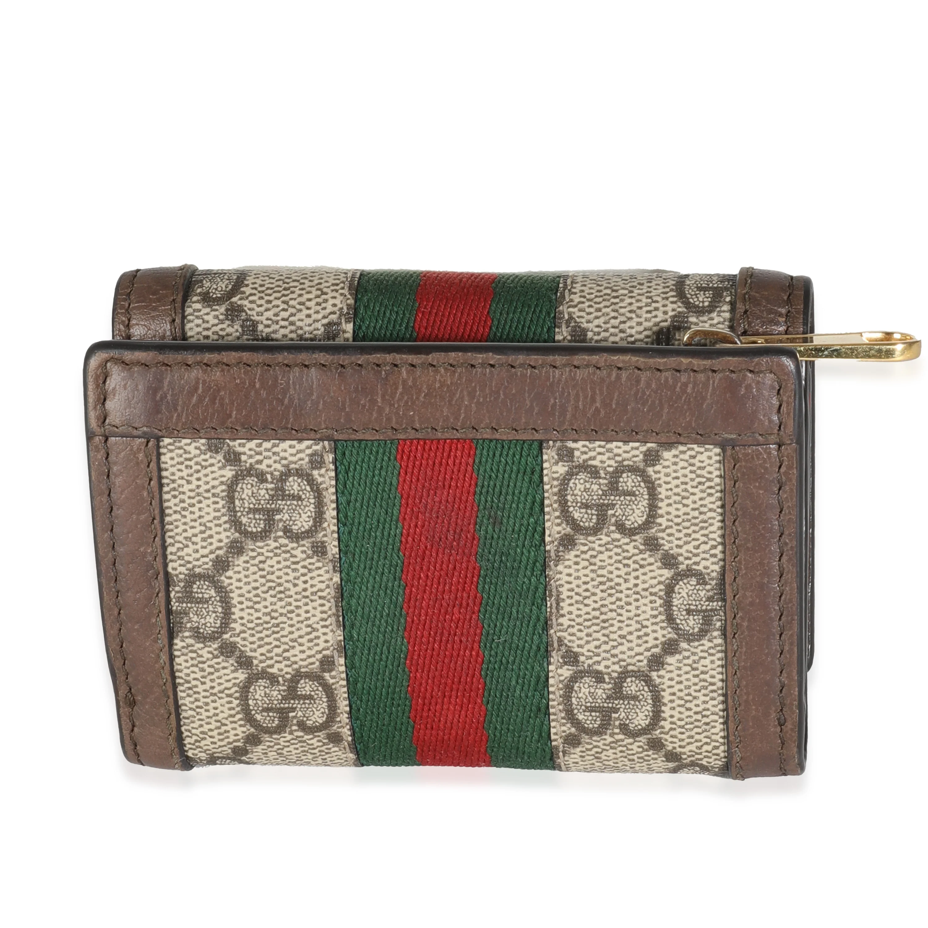 Beige GG Supreme Canvas Ophidia Trifold Wallet - Image 4