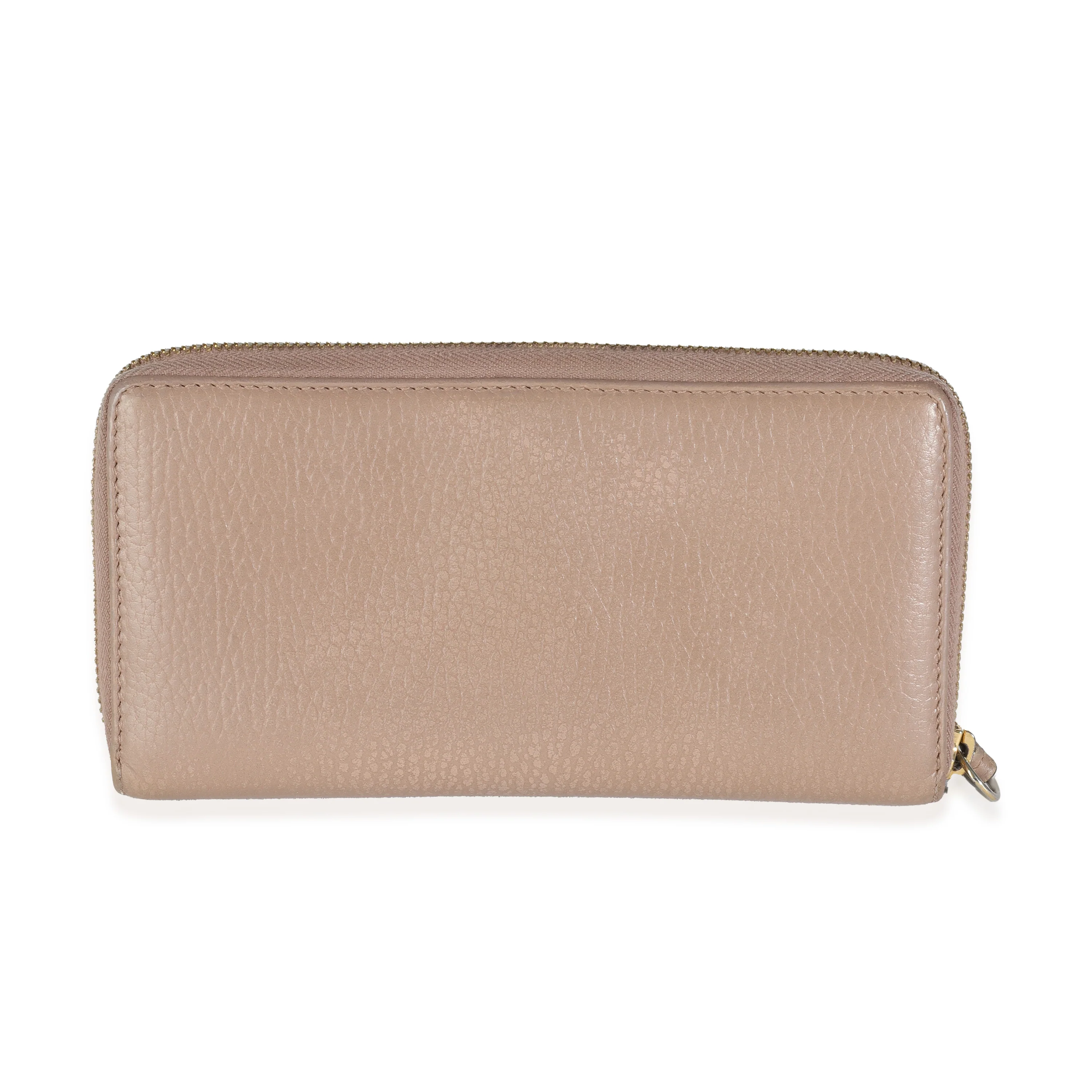 Pink Dollar Calfskin GG Marmont Zip Around Wallet - Image 4