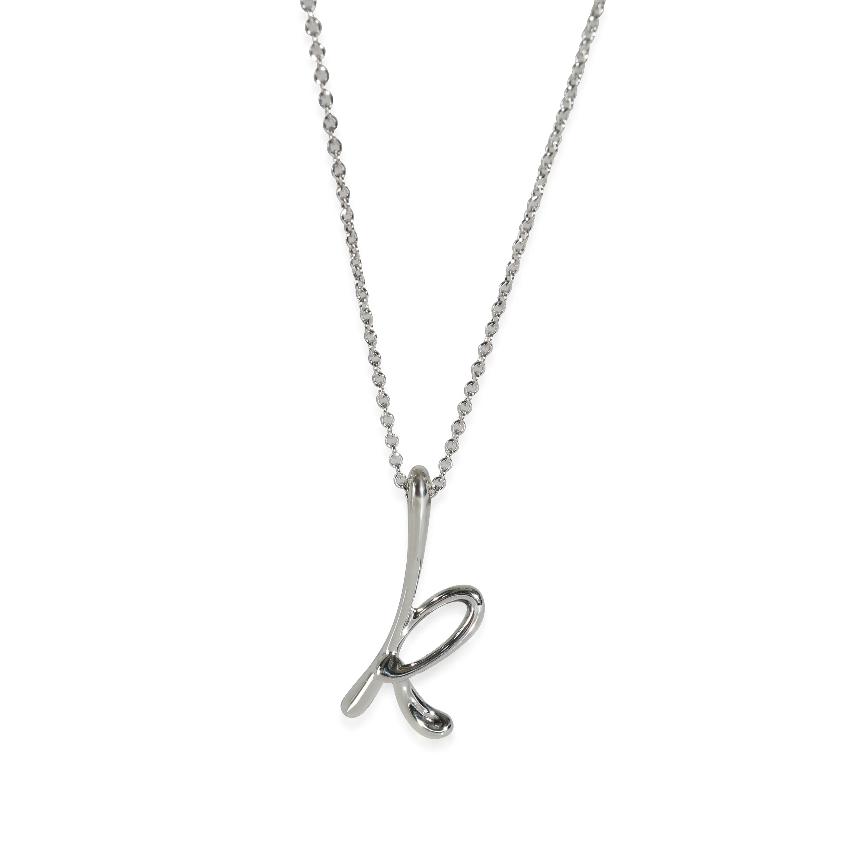 Elsa Peretti Alphabet Letter K Pendant in Sterling Silver