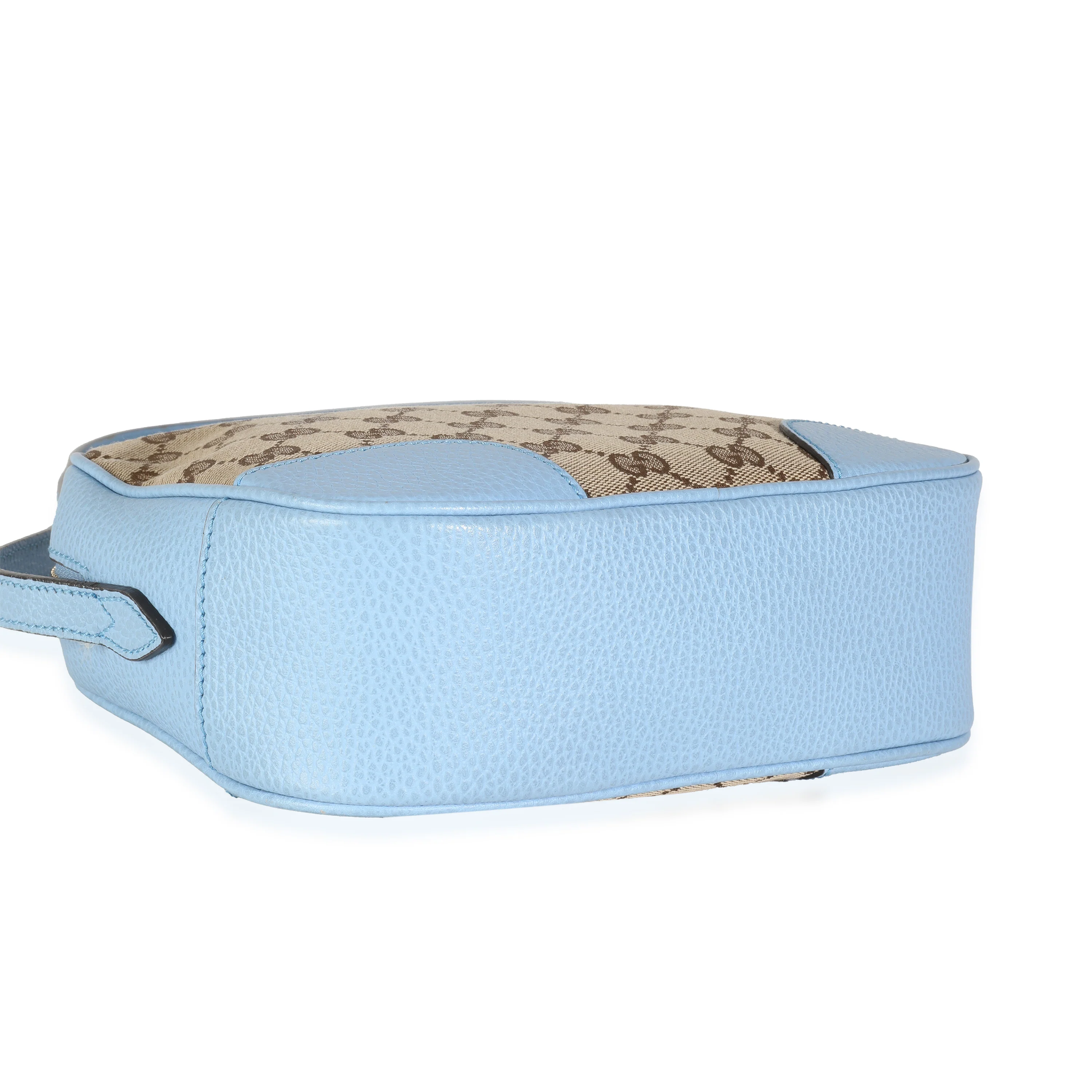 Blue Dollar Calfskin Beige GG Canvas Bree Messenger Bag - Image 6