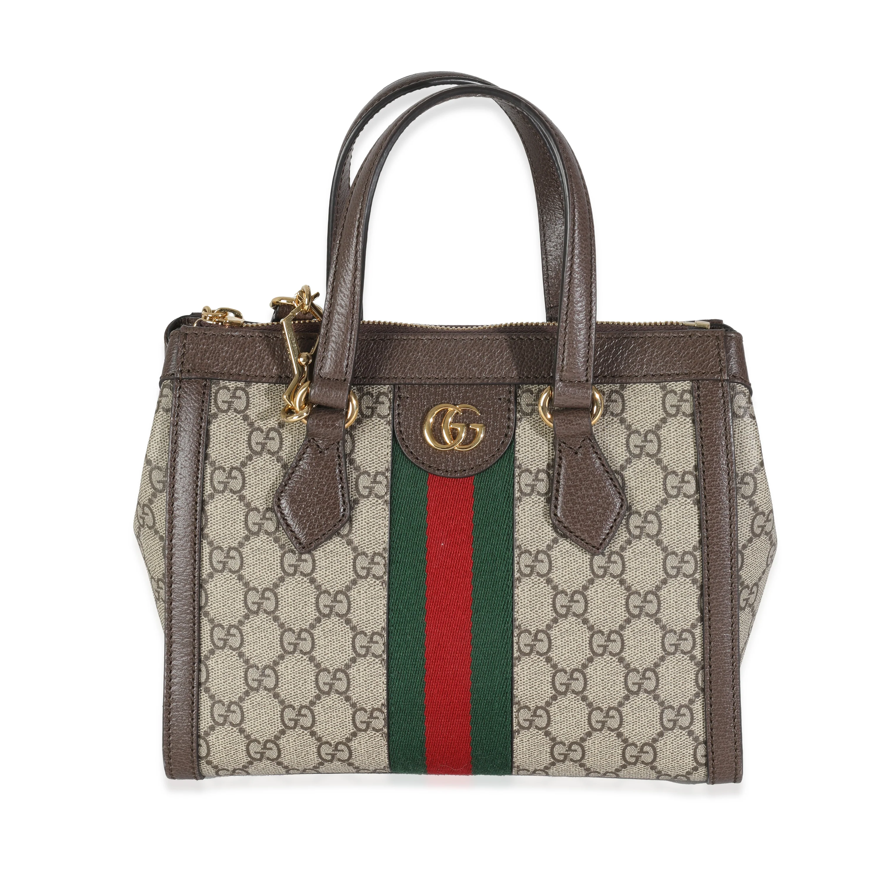 Beige GG Supreme Canvas Small Ophidia Tote