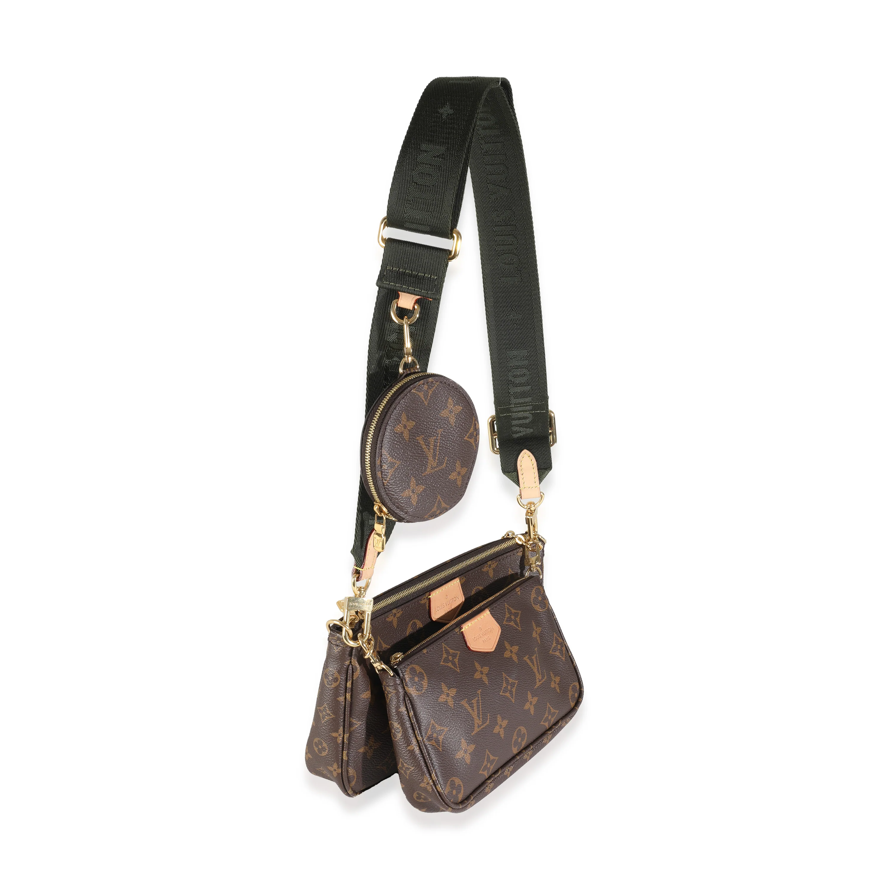 Khaki Monogram Canvas Multi Pochette Accessoires - Image 3