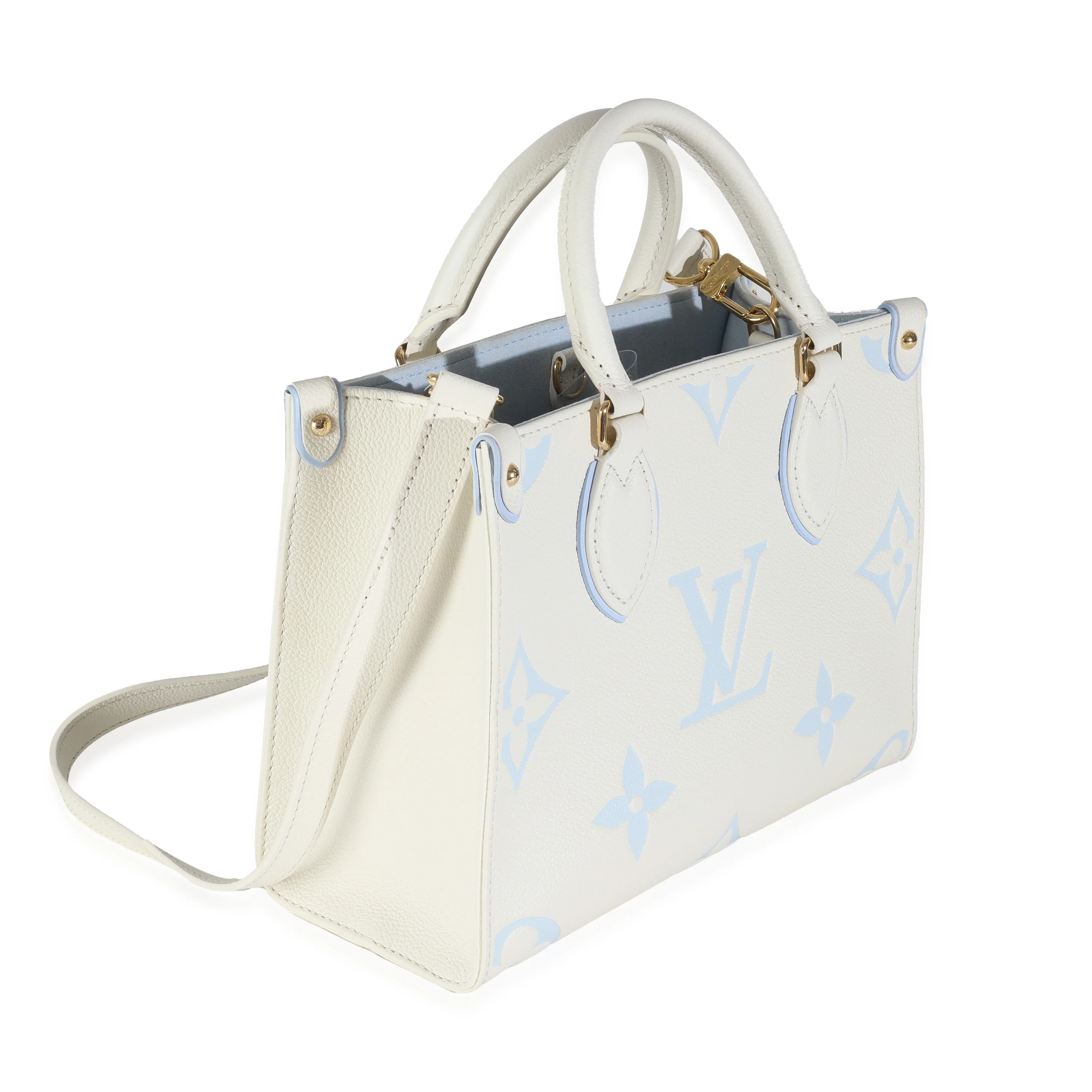 Latte Candy Blue Monogram Giant Empreinte Onthego PM - Image 4
