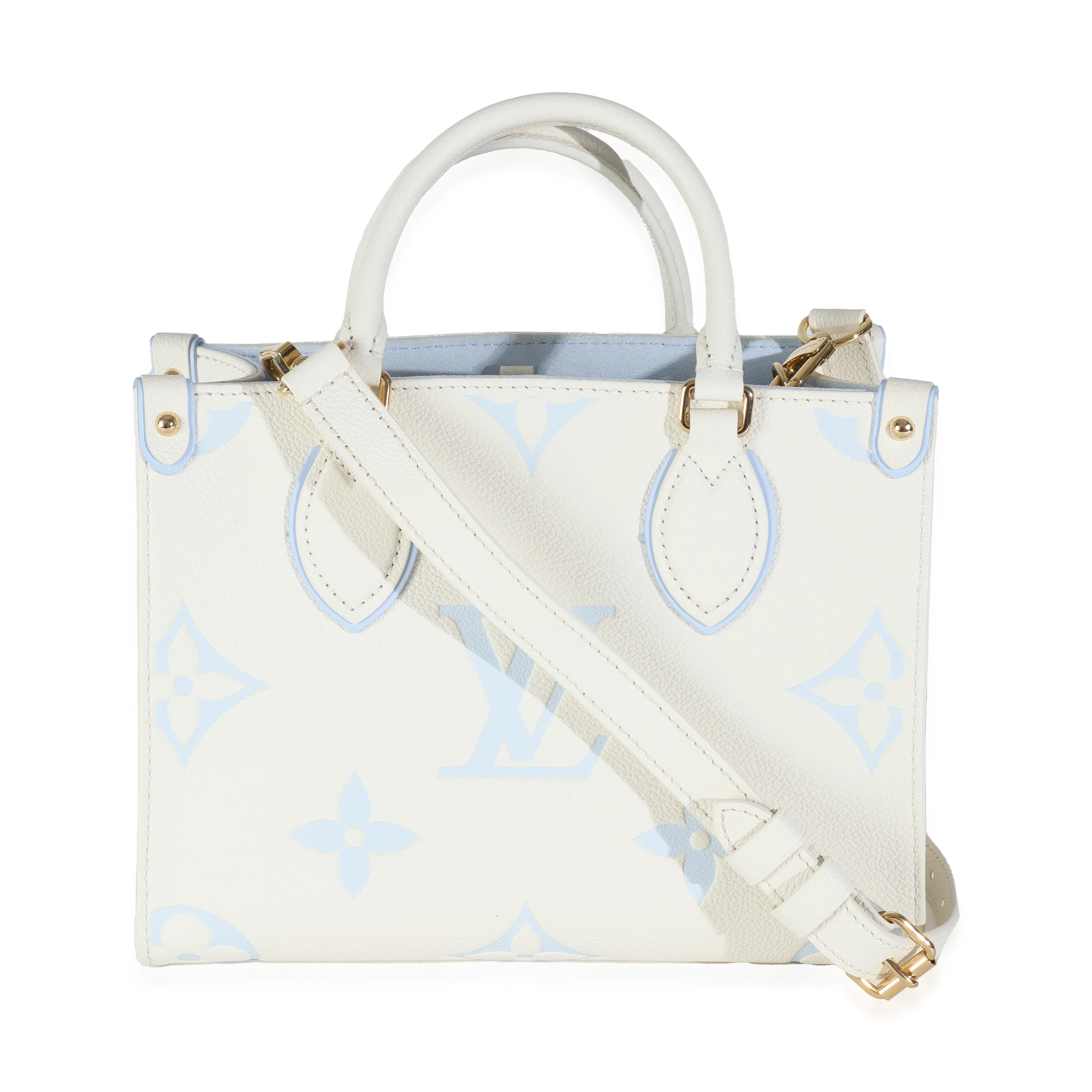 Latte Candy Blue Monogram Giant Empreinte Onthego PM - Image 5