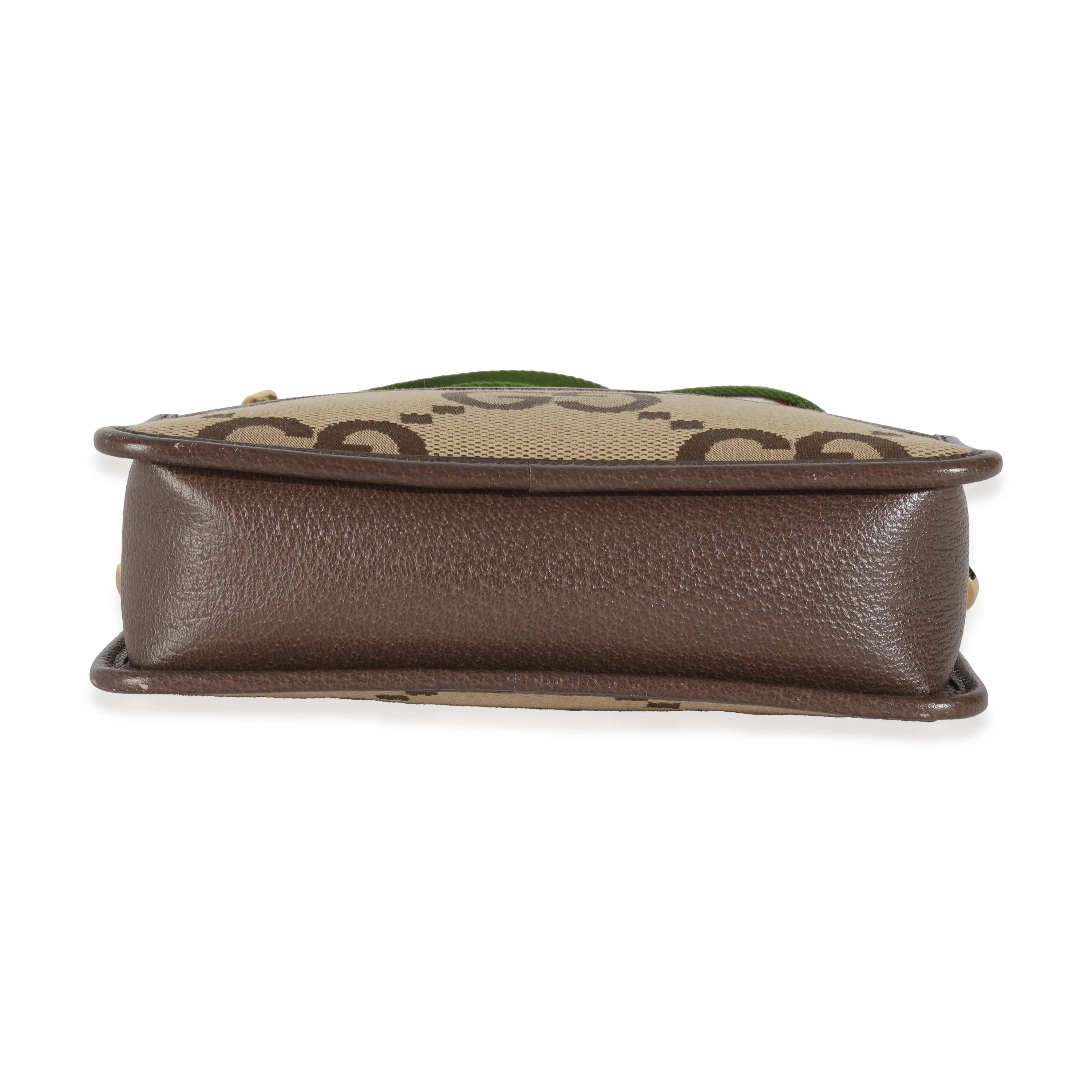 Dollar Calfskin Beige Jumbo GG Canvas Web Mini Crossbody Bag - Image 5