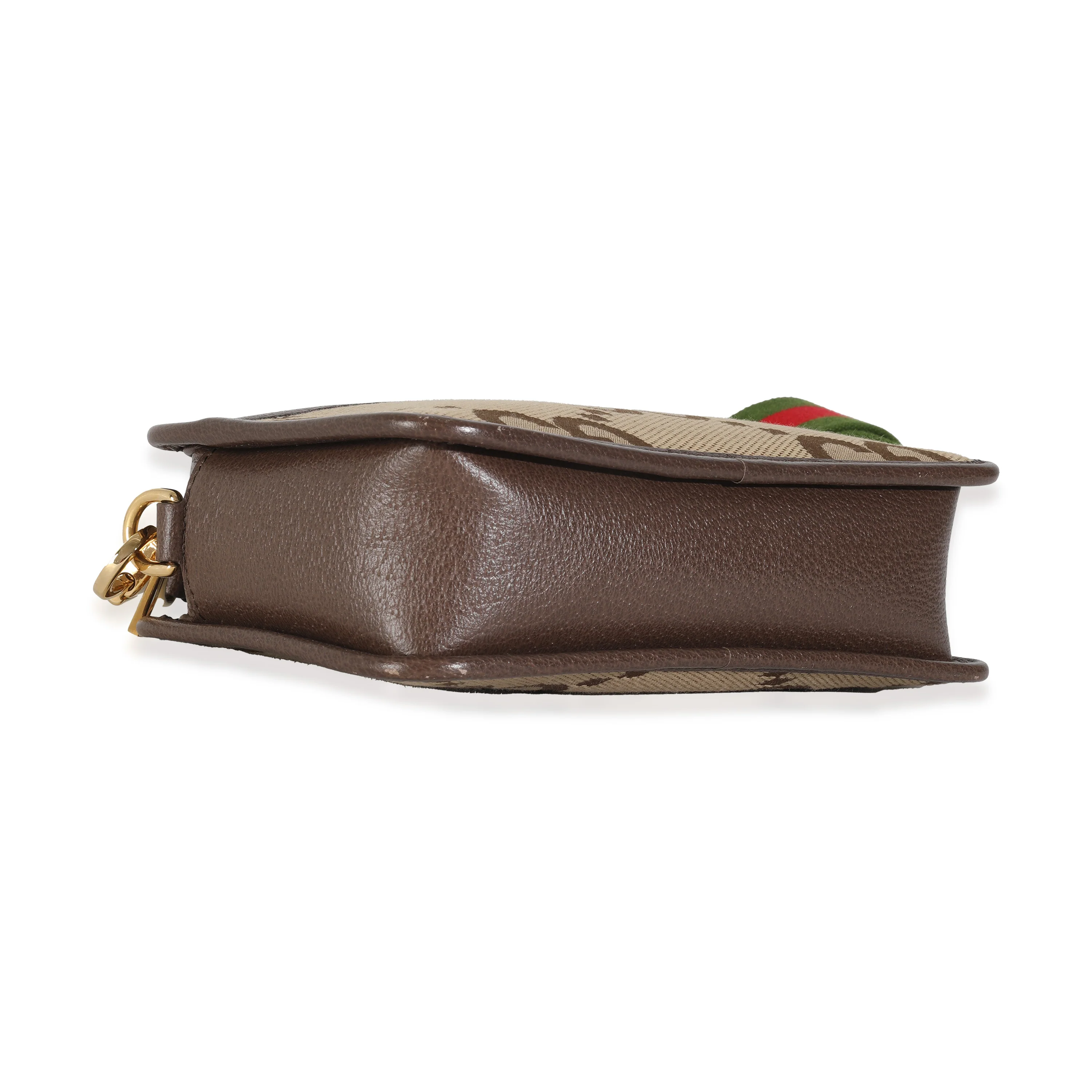 Dollar Calfskin Beige Jumbo GG Canvas Web Mini Crossbody Bag - Image 6