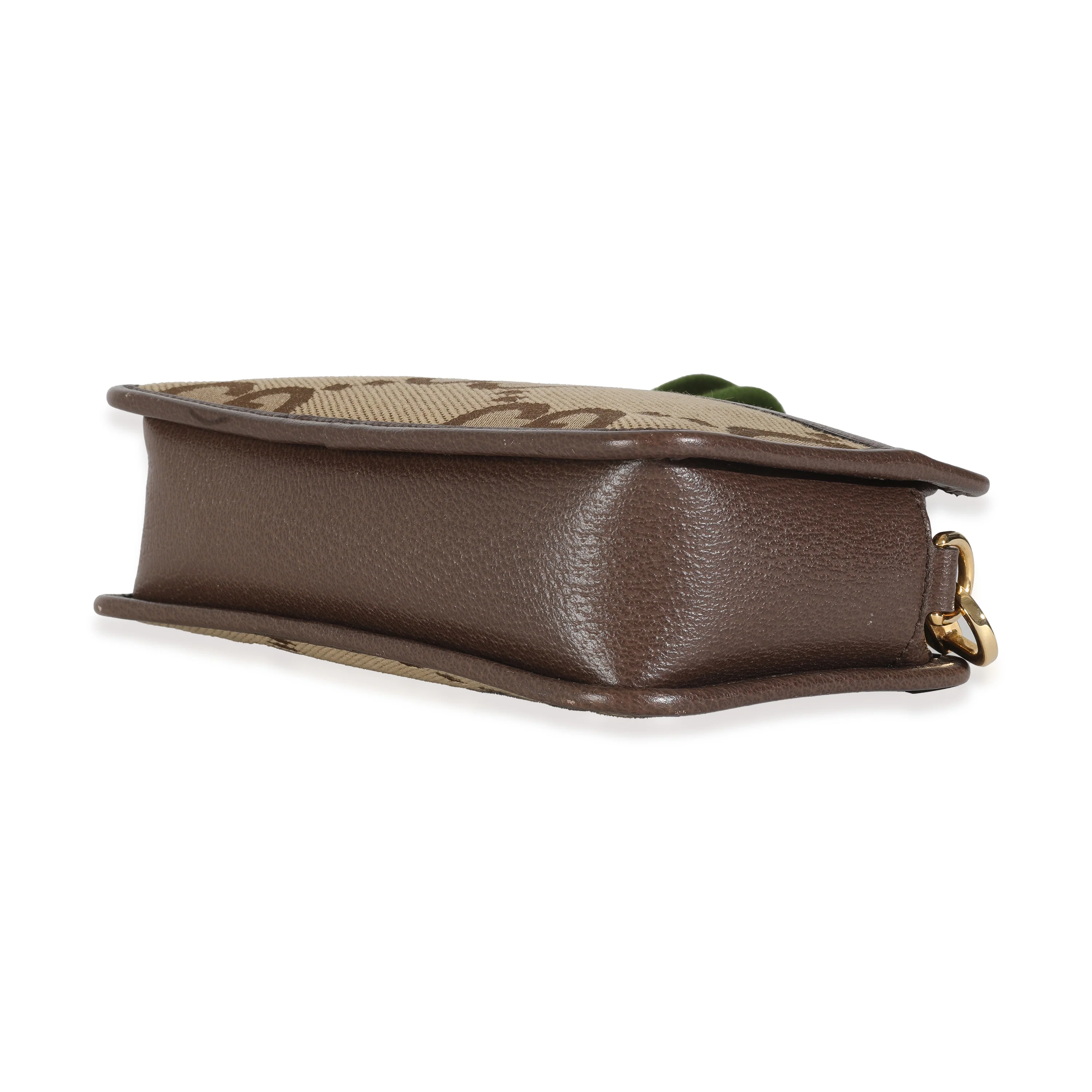 Dollar Calfskin Beige Jumbo GG Canvas Web Mini Crossbody Bag - Image 7