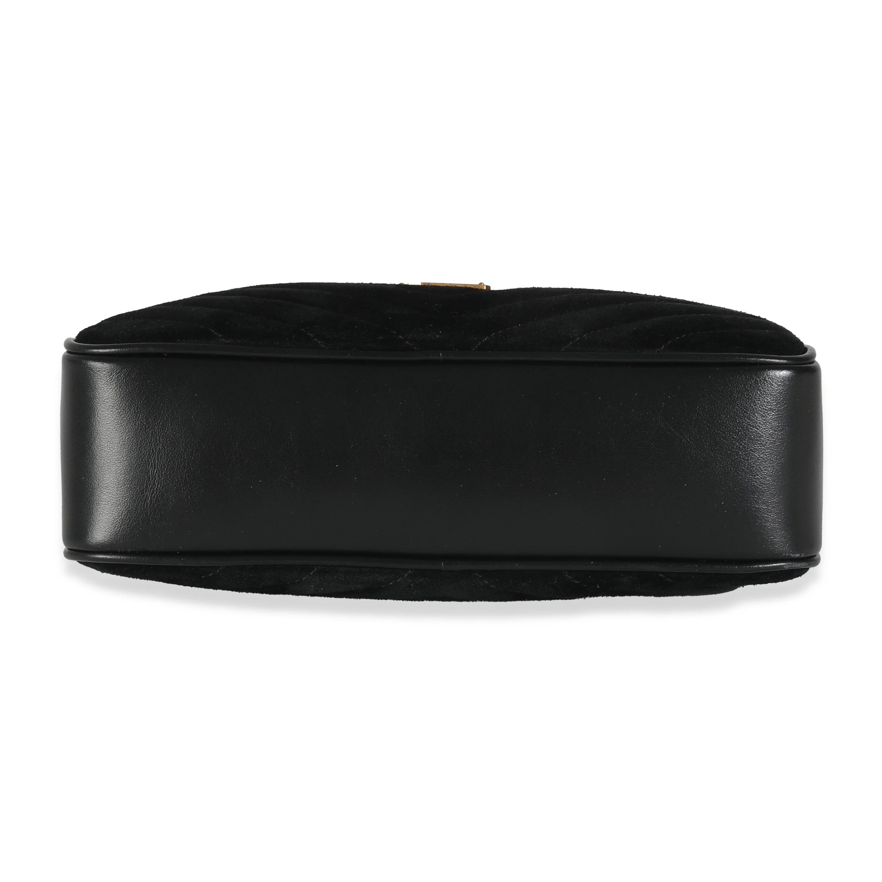 Black Suede Matelasse Monogram Lou Camera Bag - Image 5