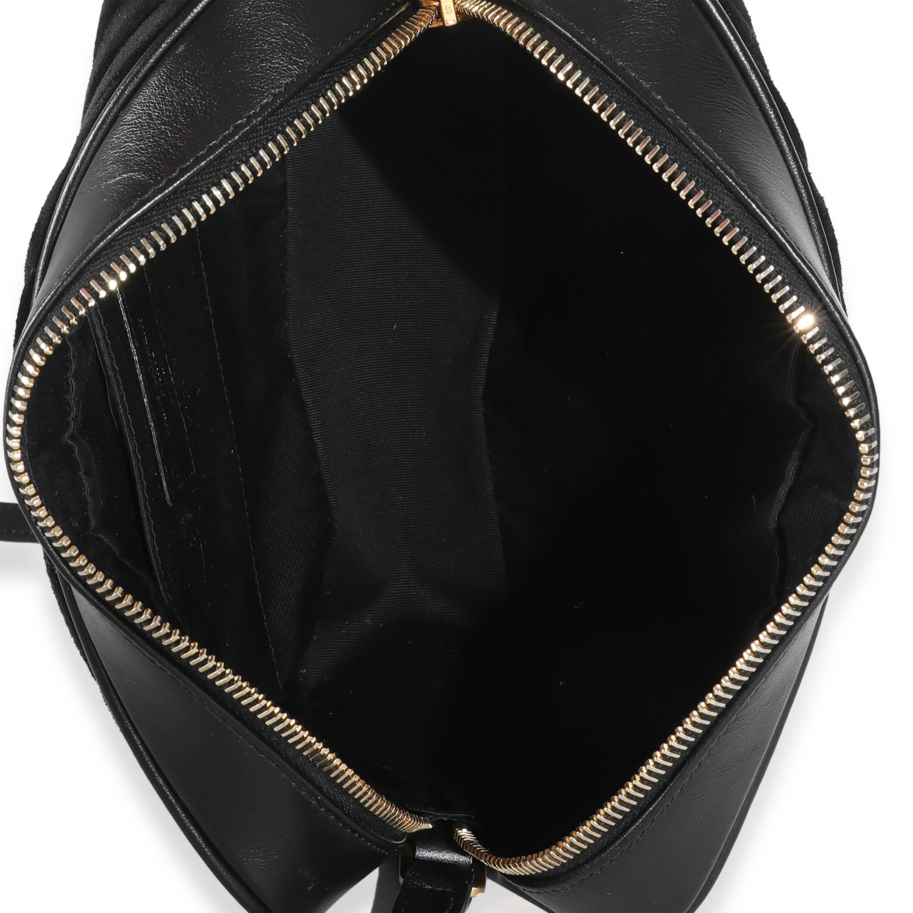 Black Suede Matelasse Monogram Lou Camera Bag - Image 9