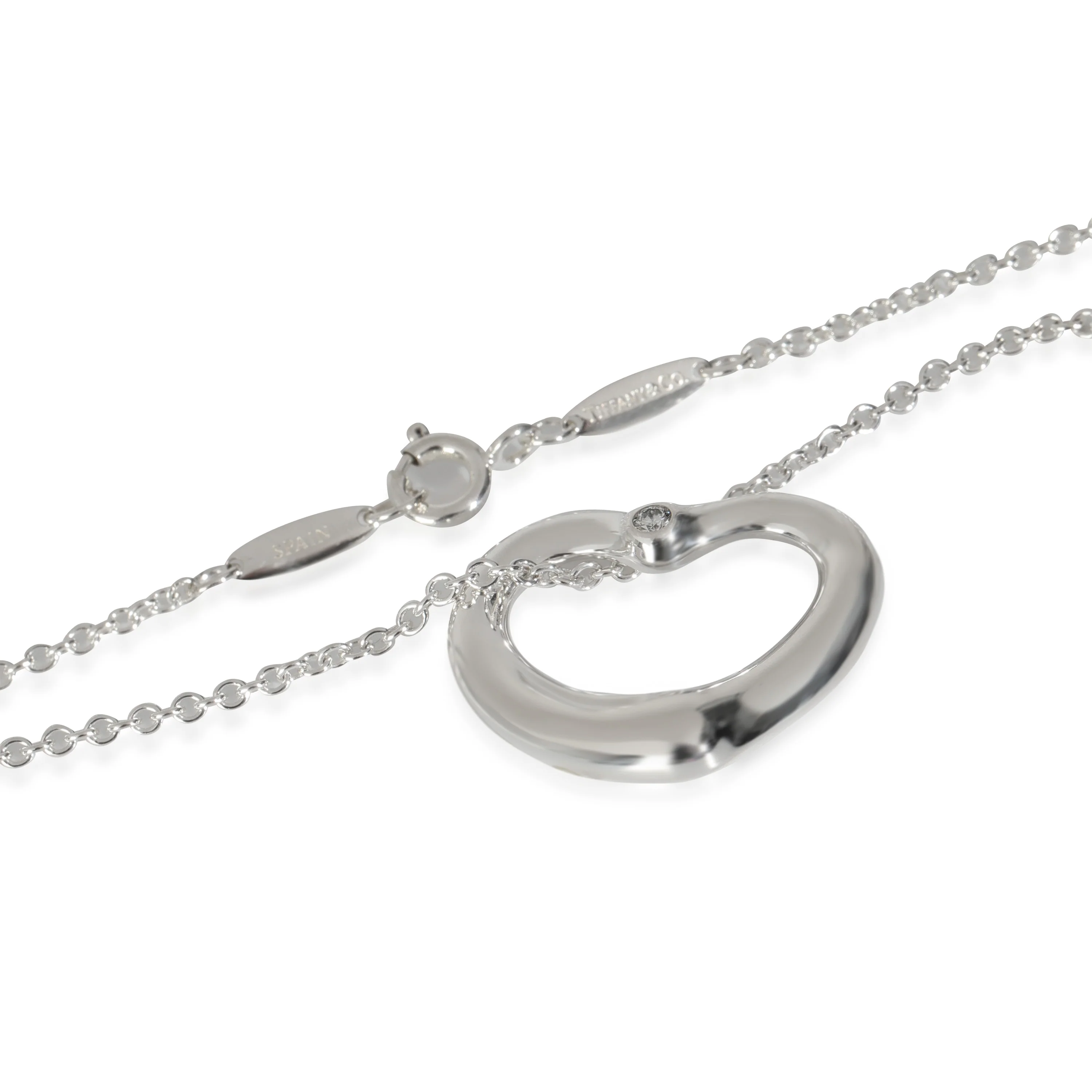 Elsa Peretti Diamond Pendant in Sterling Silver 0.02 CTW - Image 3