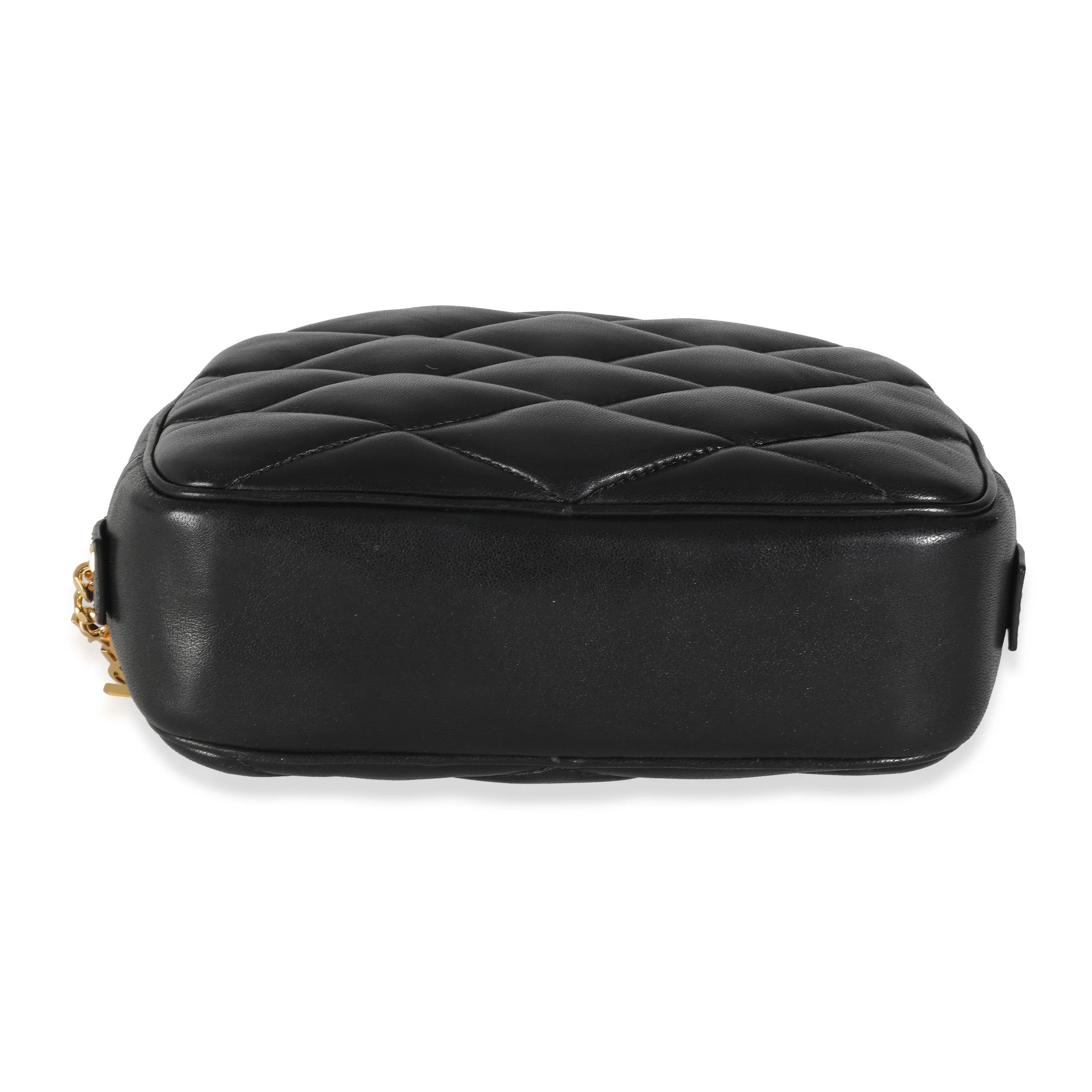 Black Quilted Lambskin Lolita Cosmetic Pouch - Image 5