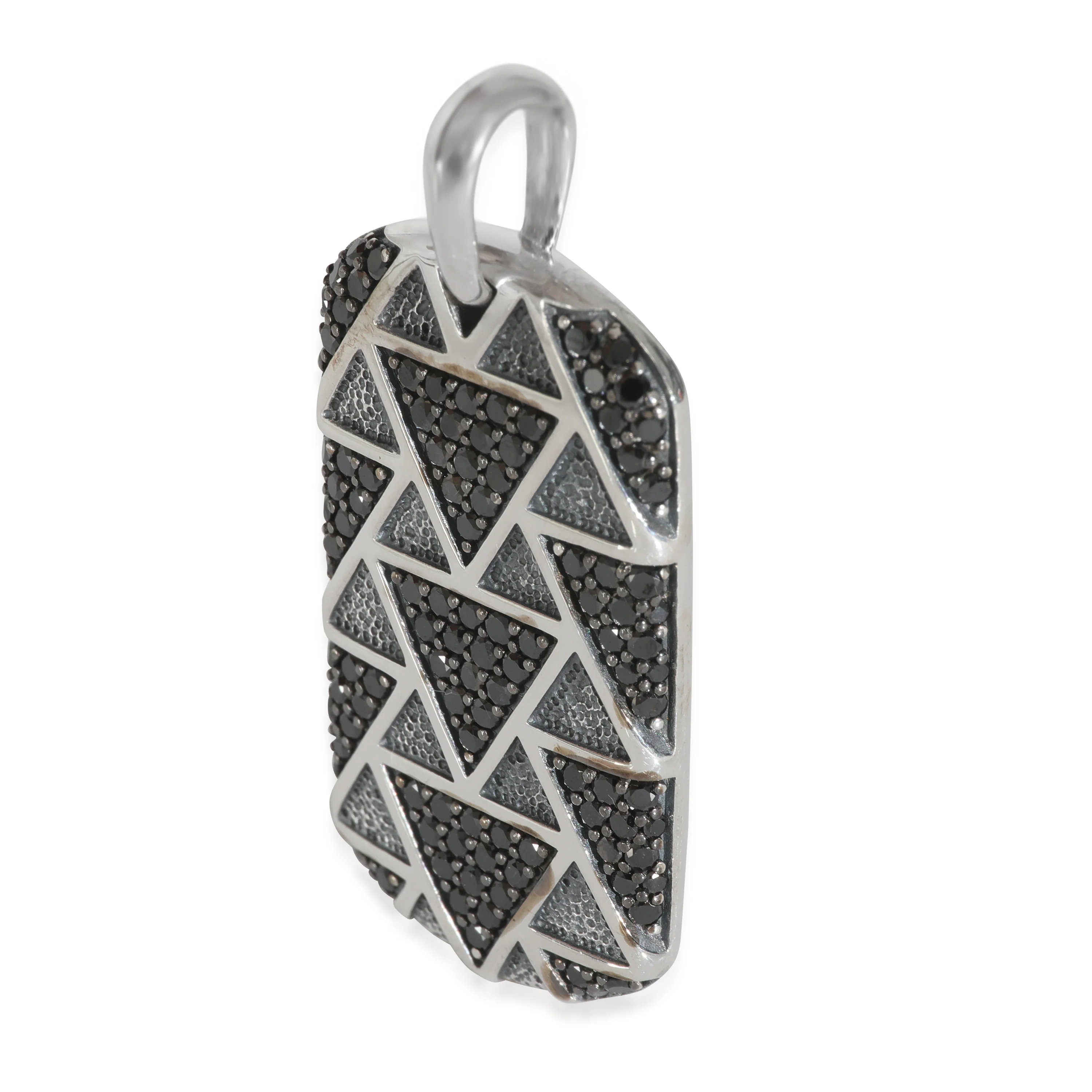 Tag Collection Diamond Pendant in  Sterling Silver 1 CTW - Image 2