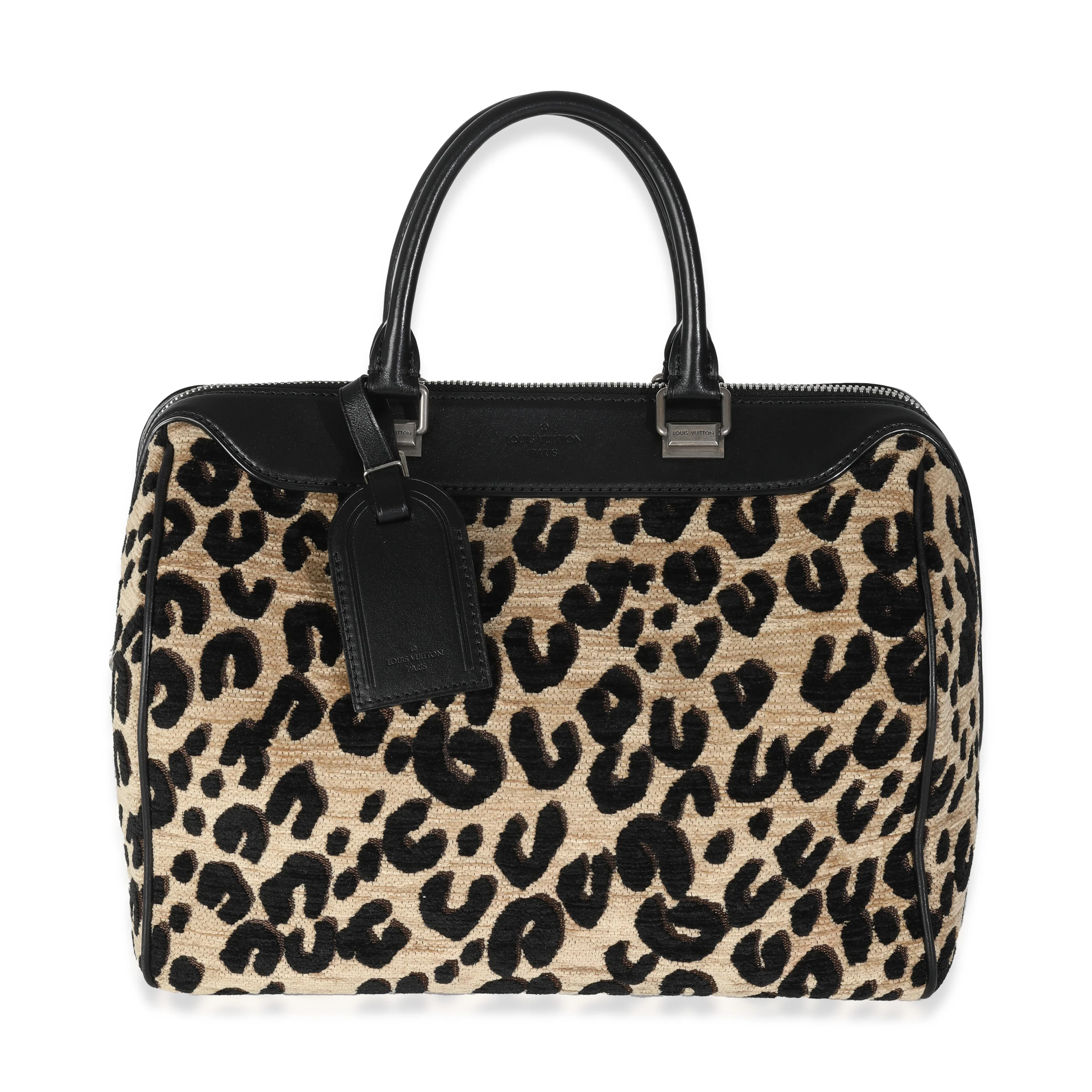 x Stephen Sprouse Black Beige Velvet Leopard Speedy 30