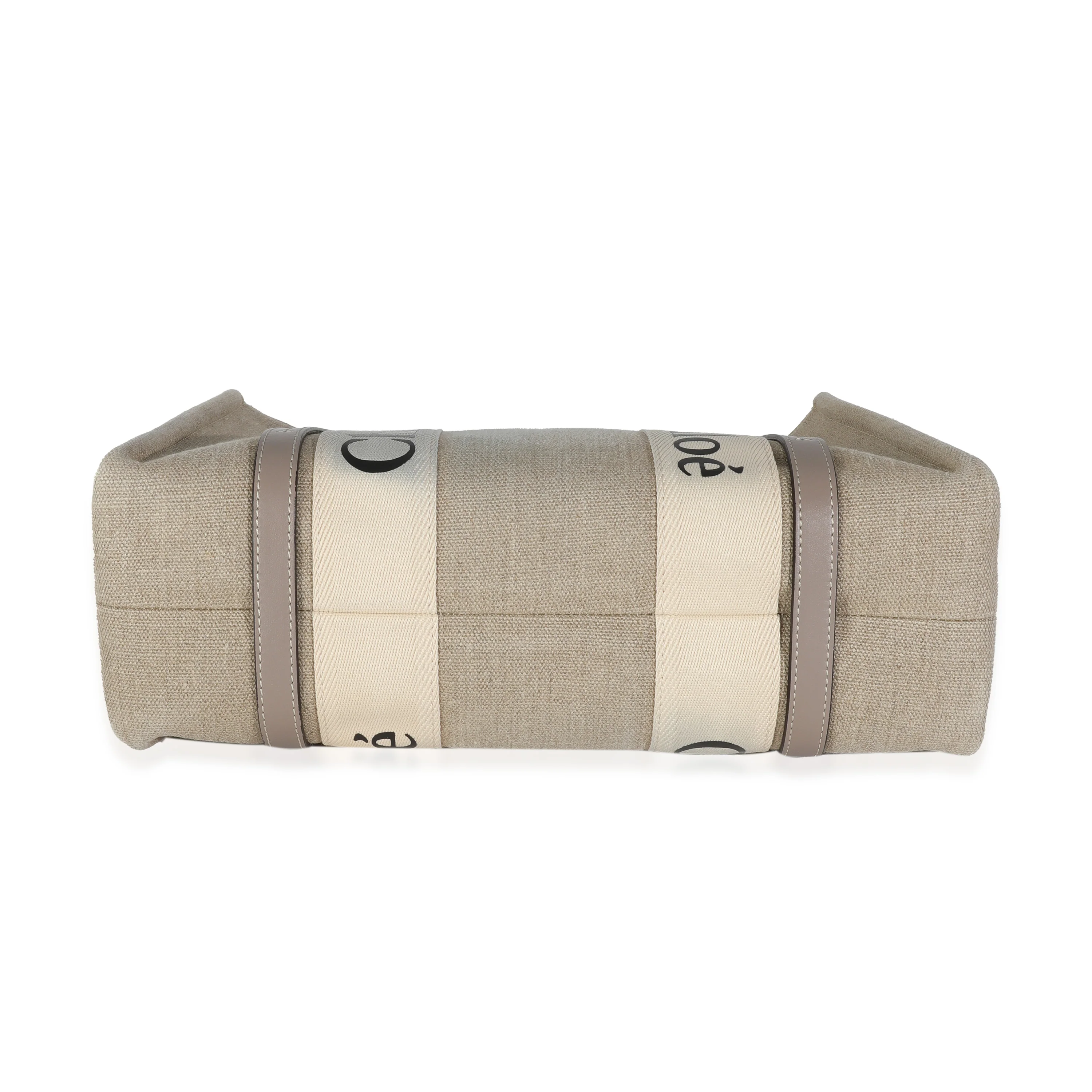 Beige Canvas Medium Woody Tote - Image 5