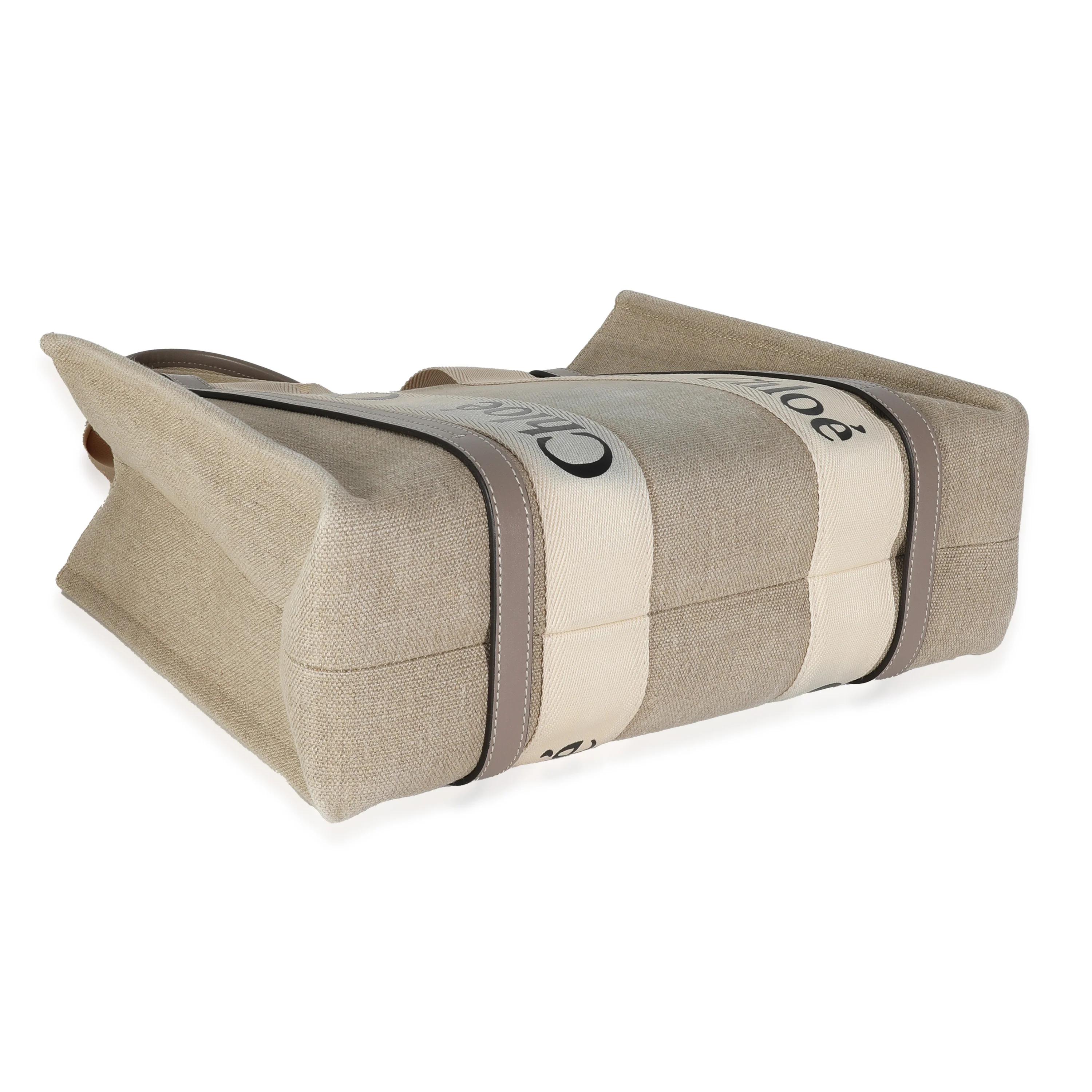 Beige Canvas Medium Woody Tote - Image 6