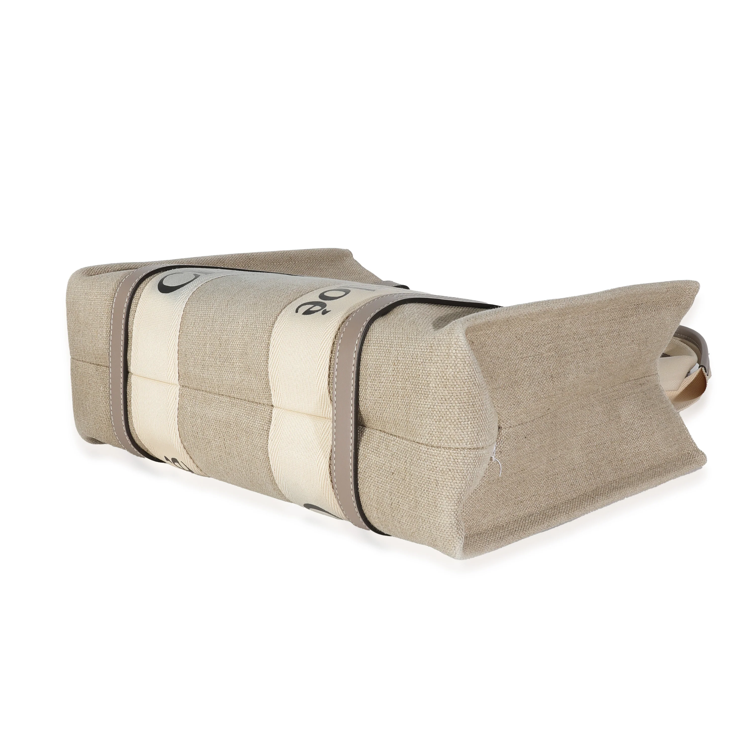 Beige Canvas Medium Woody Tote - Image 7