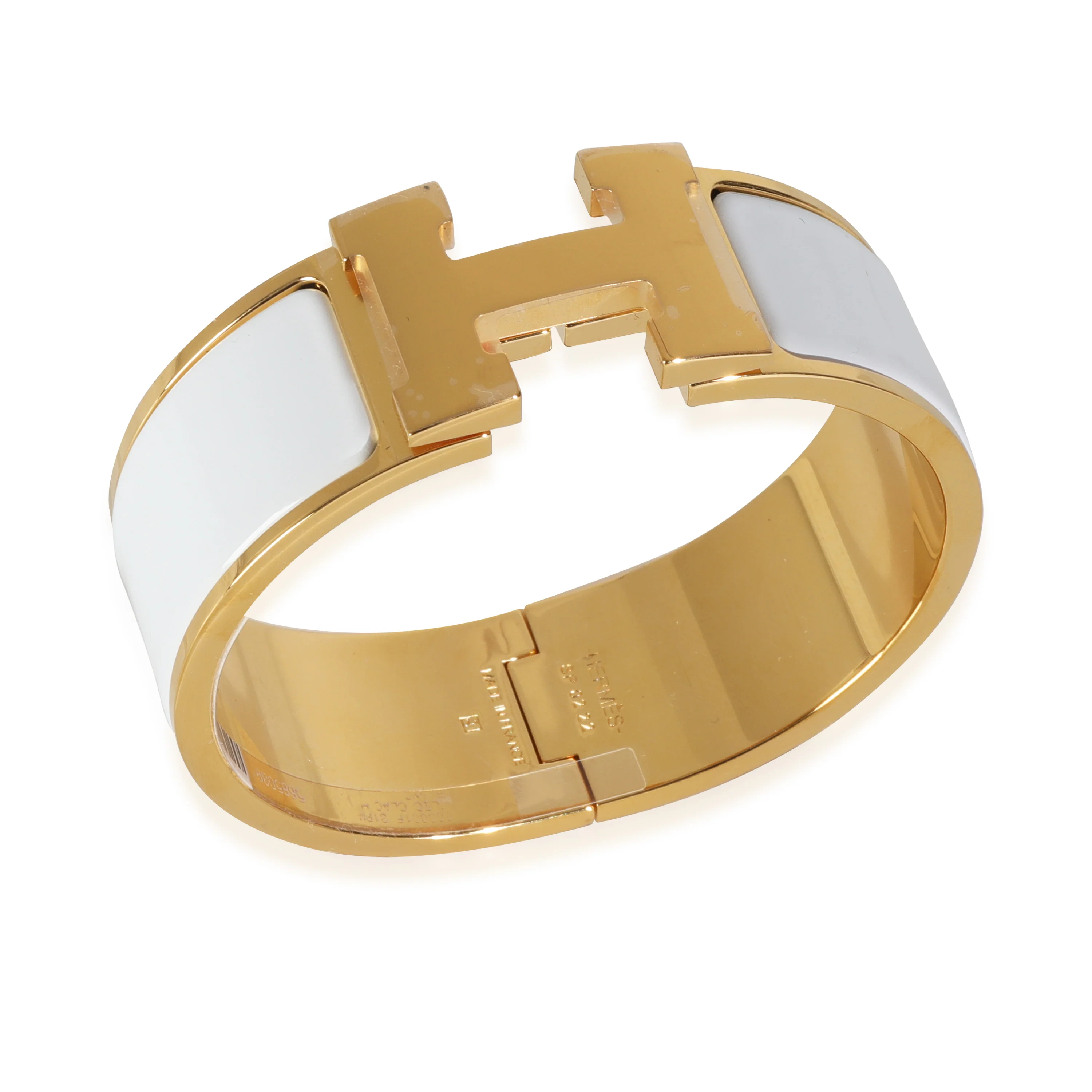 Hermes Clic Clac Bracelet In Blanco, PM - Image 3