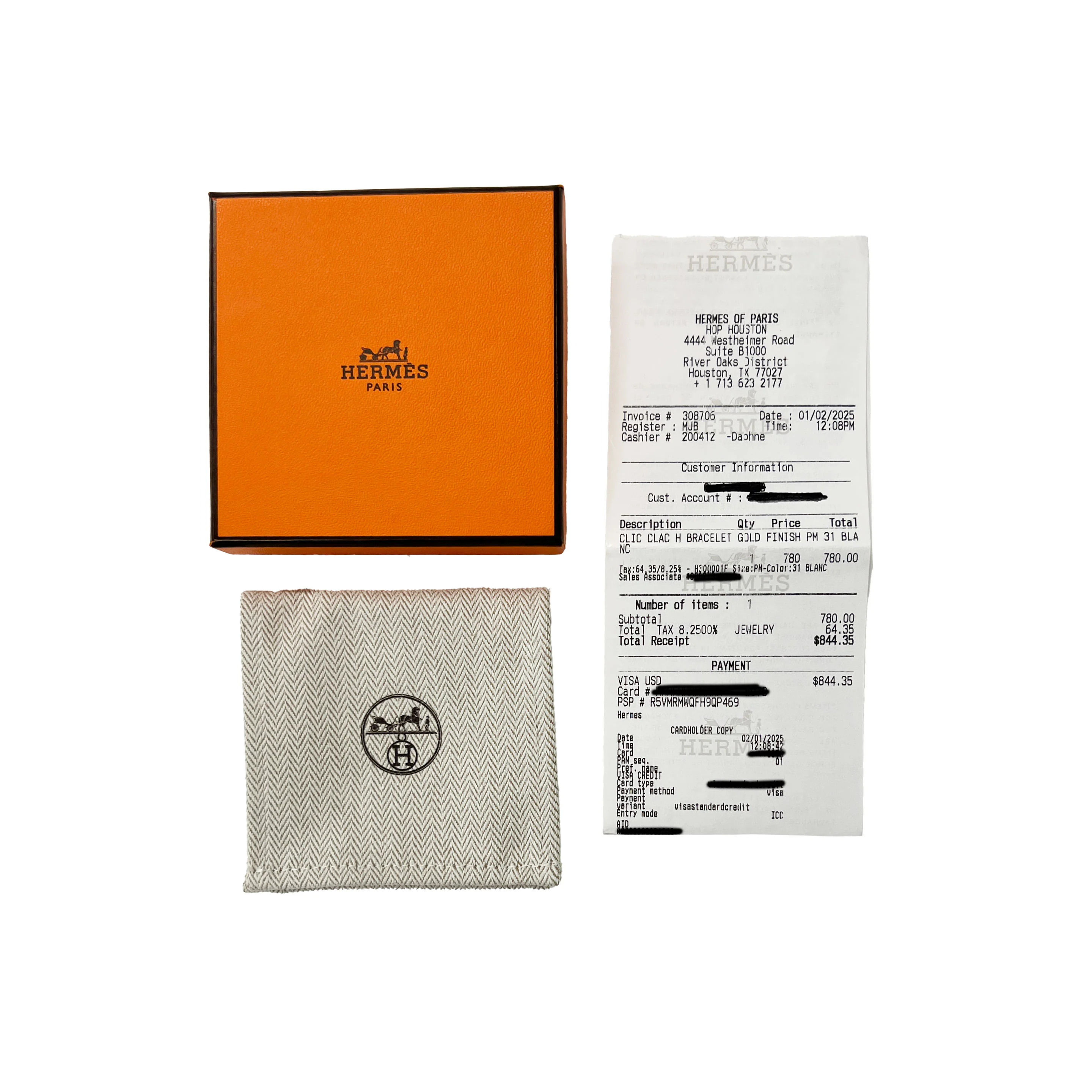 Hermes Clic Clac Bracelet In Blanco, PM - Image 5