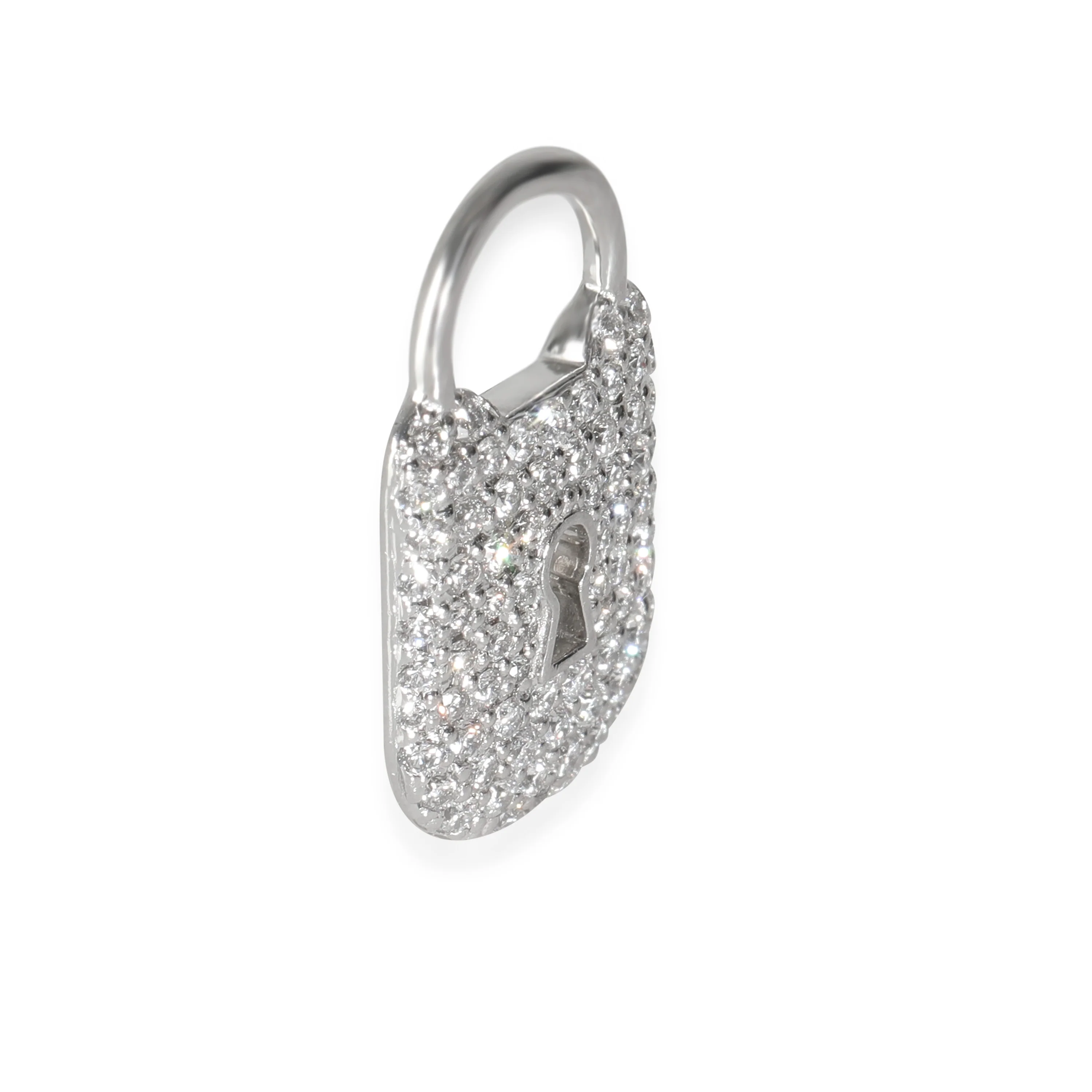 Diamond Padlock Pendant in Platinum 0.4 CTW - Image 2