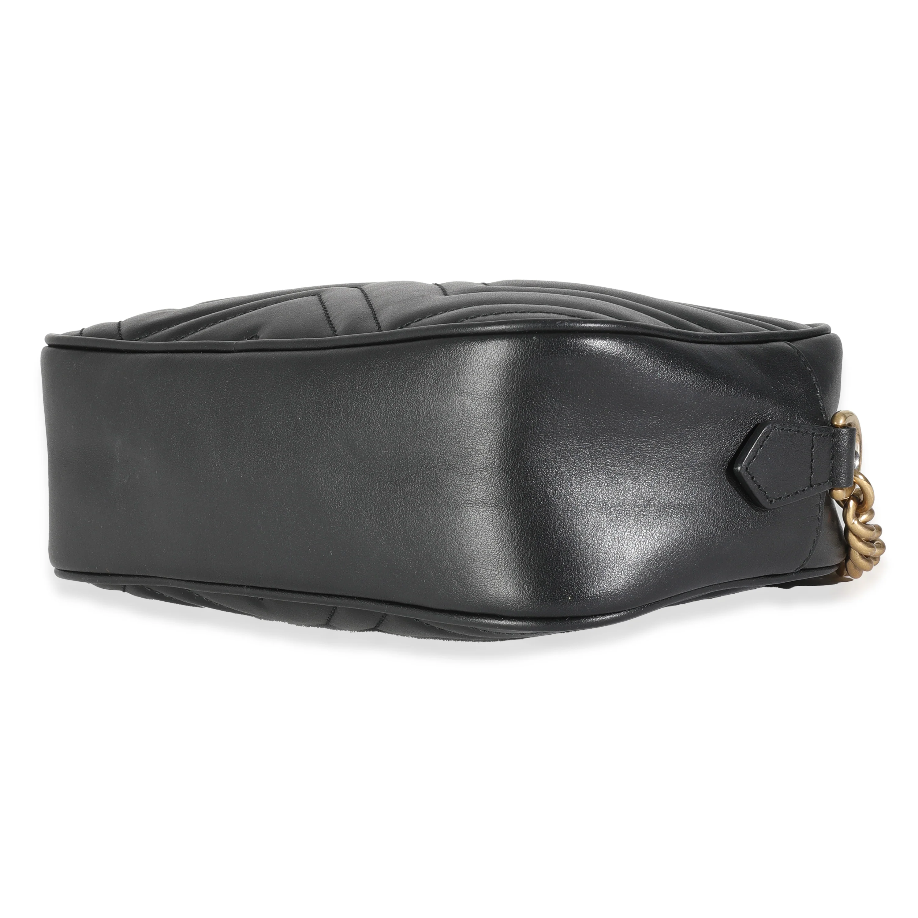 Black Matelasse Calfskin Small GG Marmont Shoulder Bag - Image 7