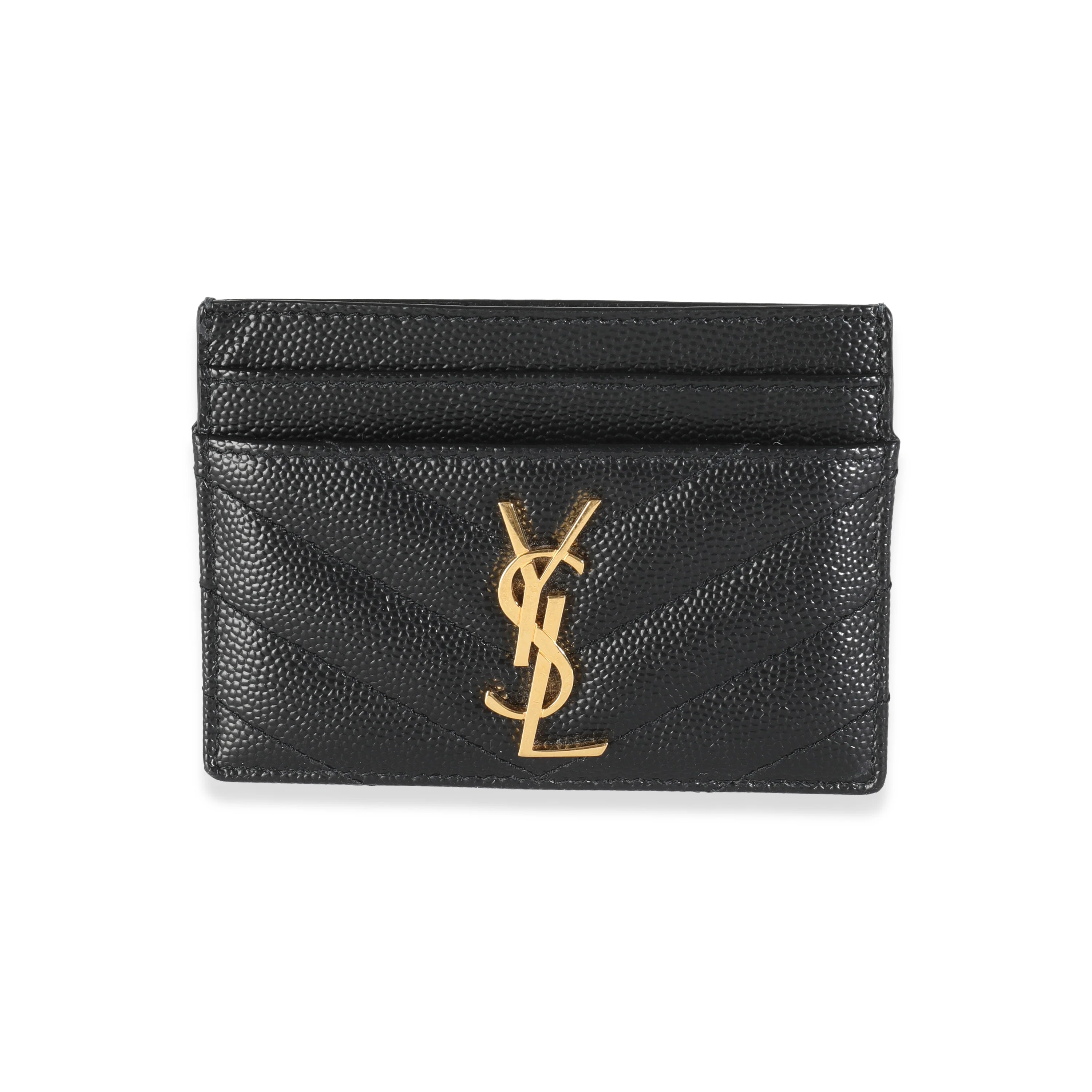 Black Grain De Poudre Cassandre Card Case