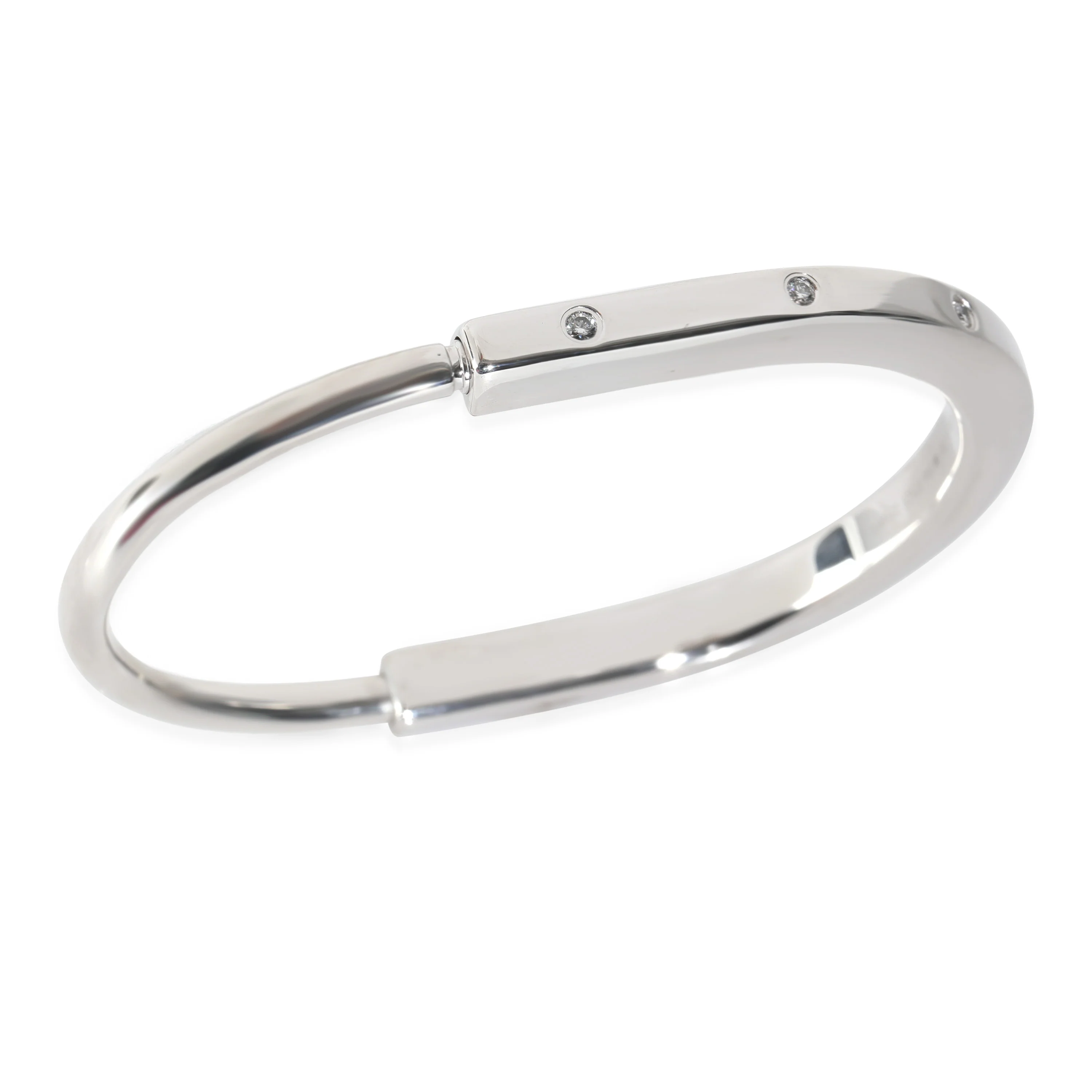 Tiffany Lock Bracelet in 18k White Gold 0.31 CT - Image 3