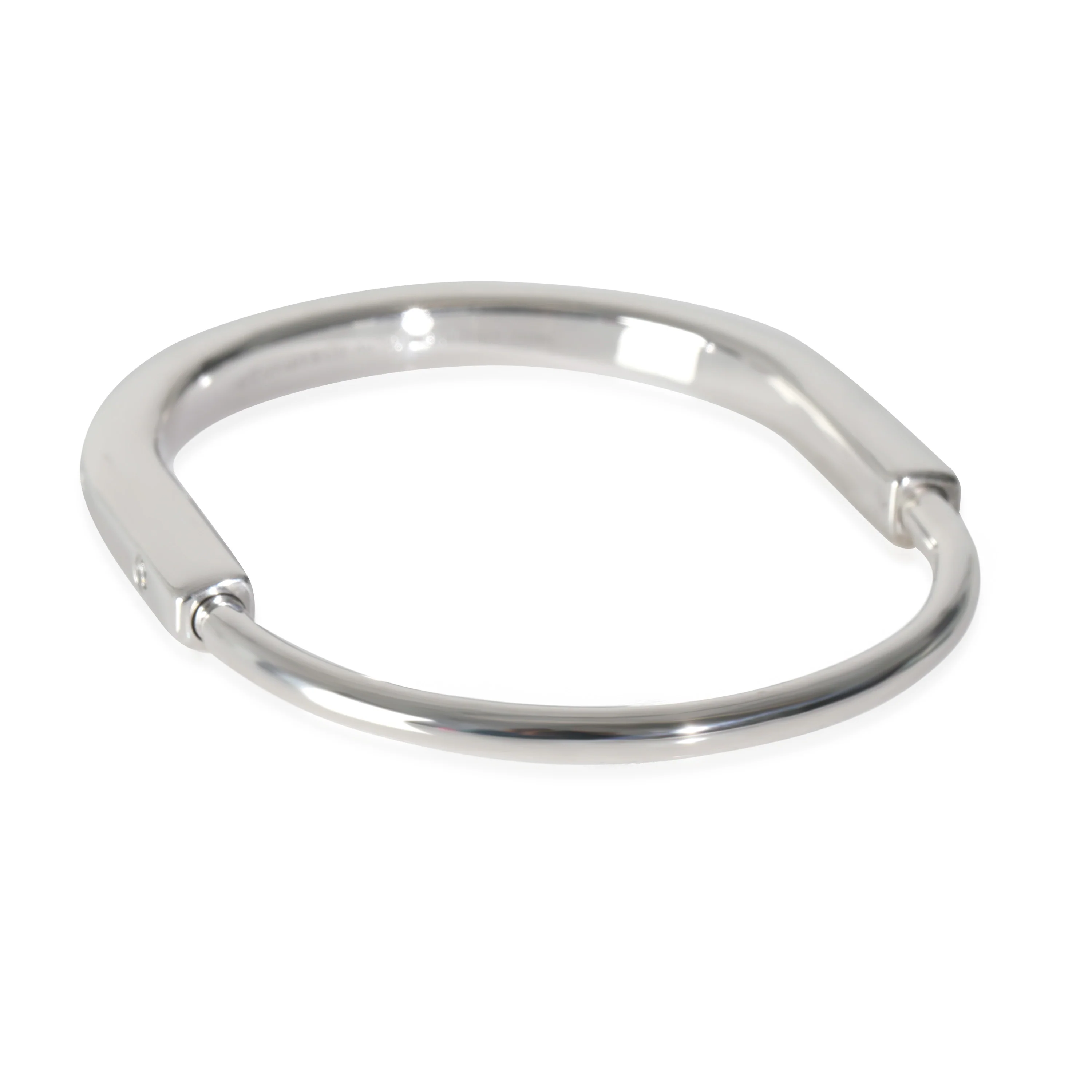 Tiffany Lock Bracelet in 18k White Gold 0.31 CT - Image 4