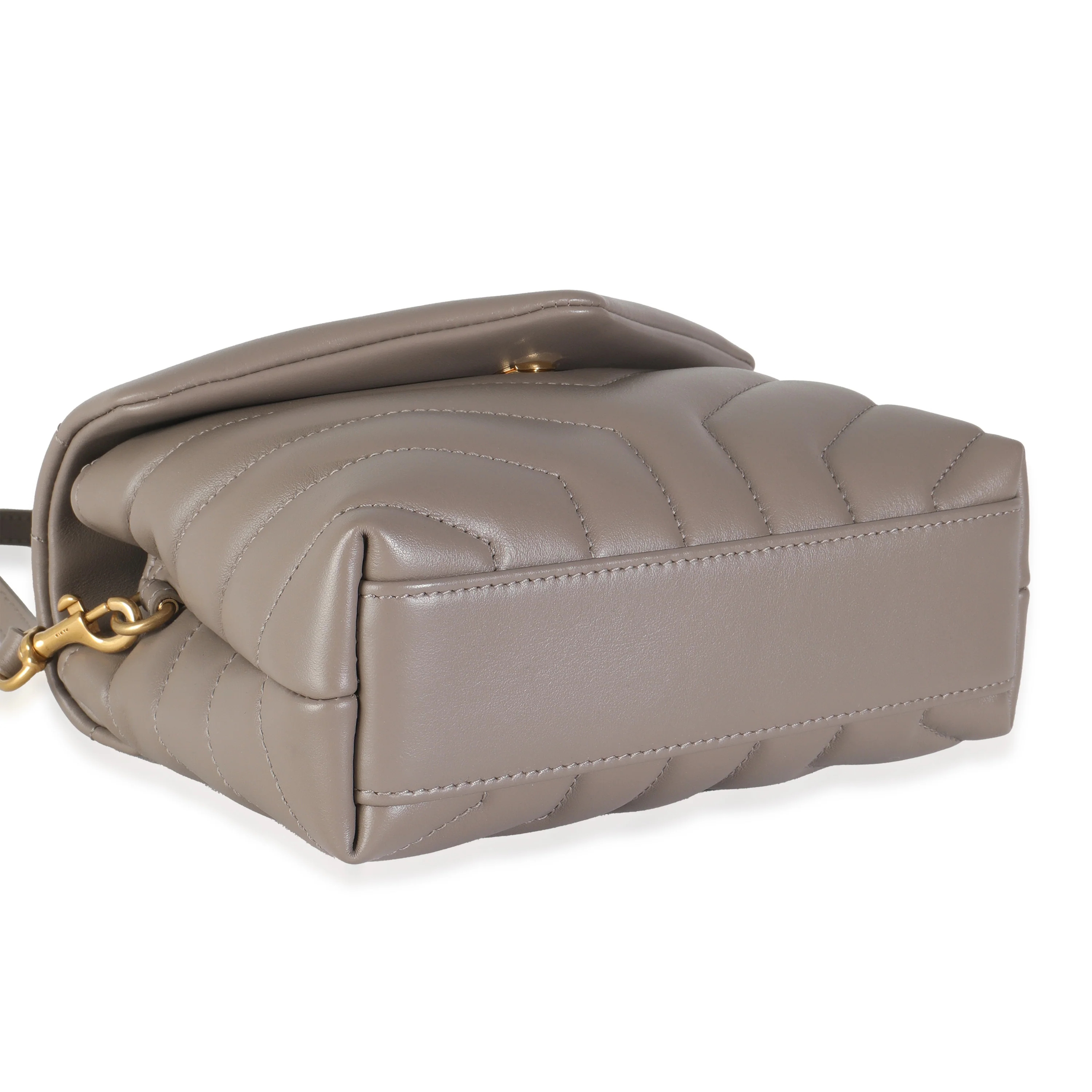 Greyish Brown Y Quilted Calfskin Toy Loulou Crossbody - Image 6